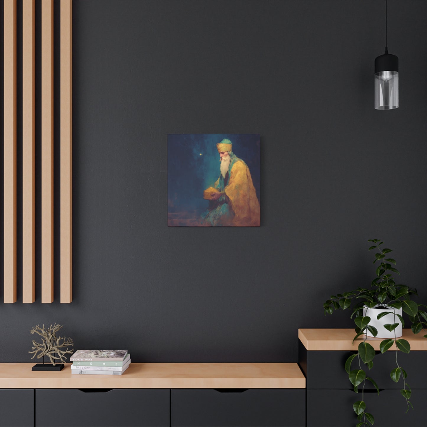 Caspar and the Offering of Worship - 3 Wise Men - Gallery Wrapped Canvas - Print - Religious Art for your Home - Catholic