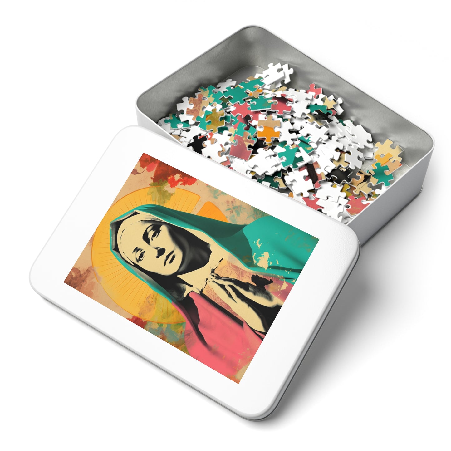 Mary the Blessed Virgin - Puzzle and Keepsake Tin - Religious Jigsaw Puzzle (30, 110, 252, 500,1000-Piece) - Religious Puzzle