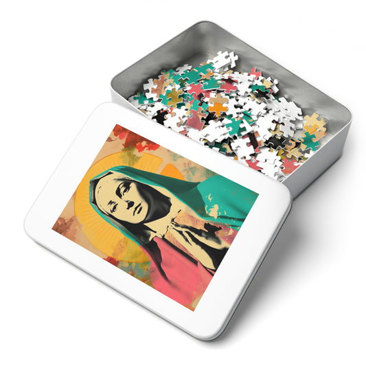 Mary the Blessed Virgin - Puzzle and Keepsake Tin - Religious Jigsaw Puzzle (30, 110, 252, 500,1000-Piece) - Religious Puzzle