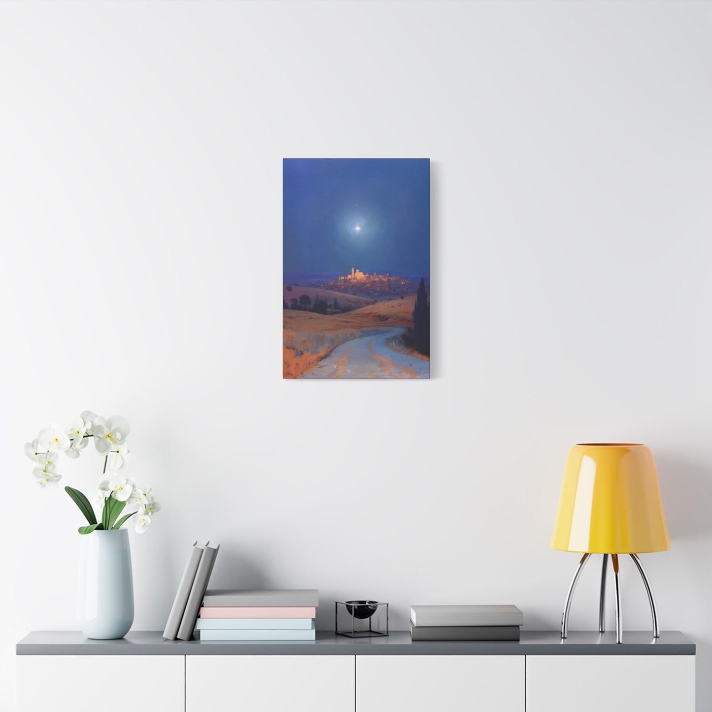 Bethlehem Wrapped in the Light of His Coming - Gallery Wrapped Canvas - Print - Religious Art for your Home - Catholic