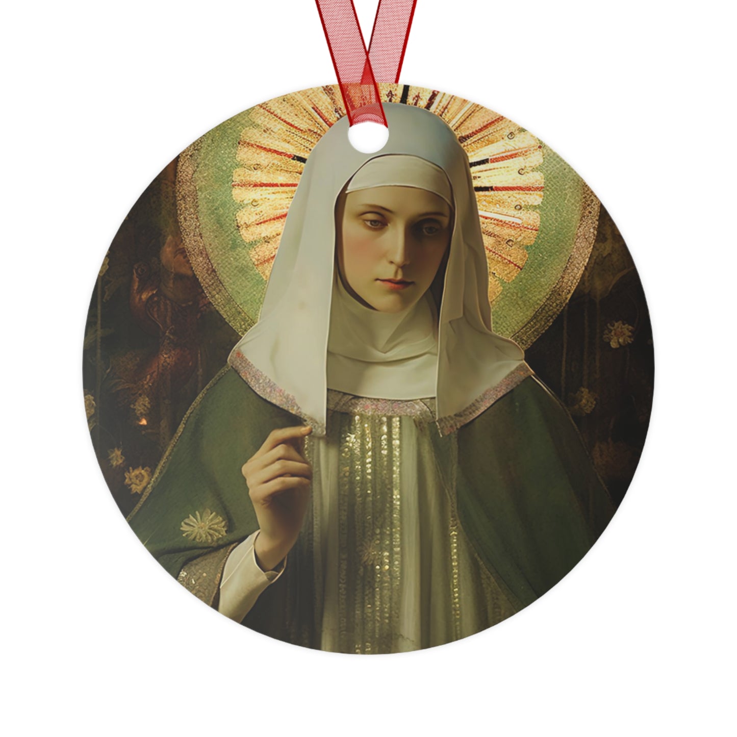 Saint Ingrid of Sweden Metal Ornament - Religious Holiday Christmas Ornament and Keepsake - Double sided