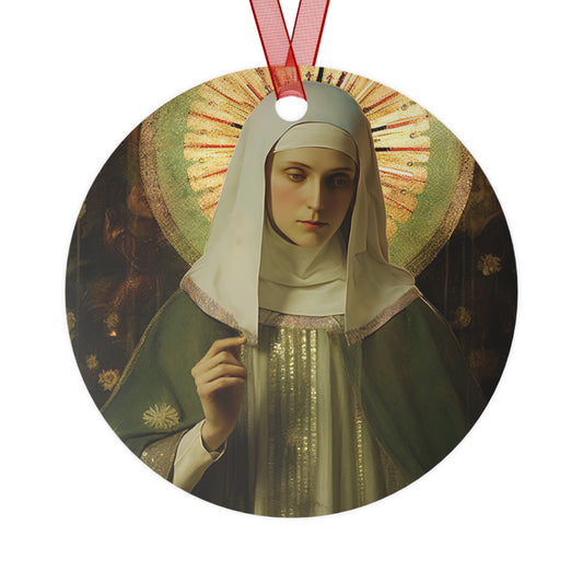 Saint Ingrid of Sweden Metal Ornament - Religious Holiday Christmas Ornament and Keepsake - Double sided
