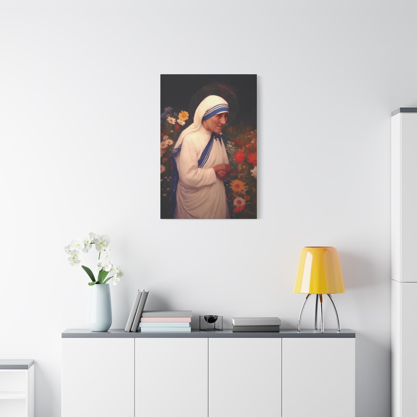 Copy of Saint Teresa of Calcutta -  Museum Wrapped Canvas - Sanctified Souls Print - Religious Art for your Home - Catholic Patron Saint Art