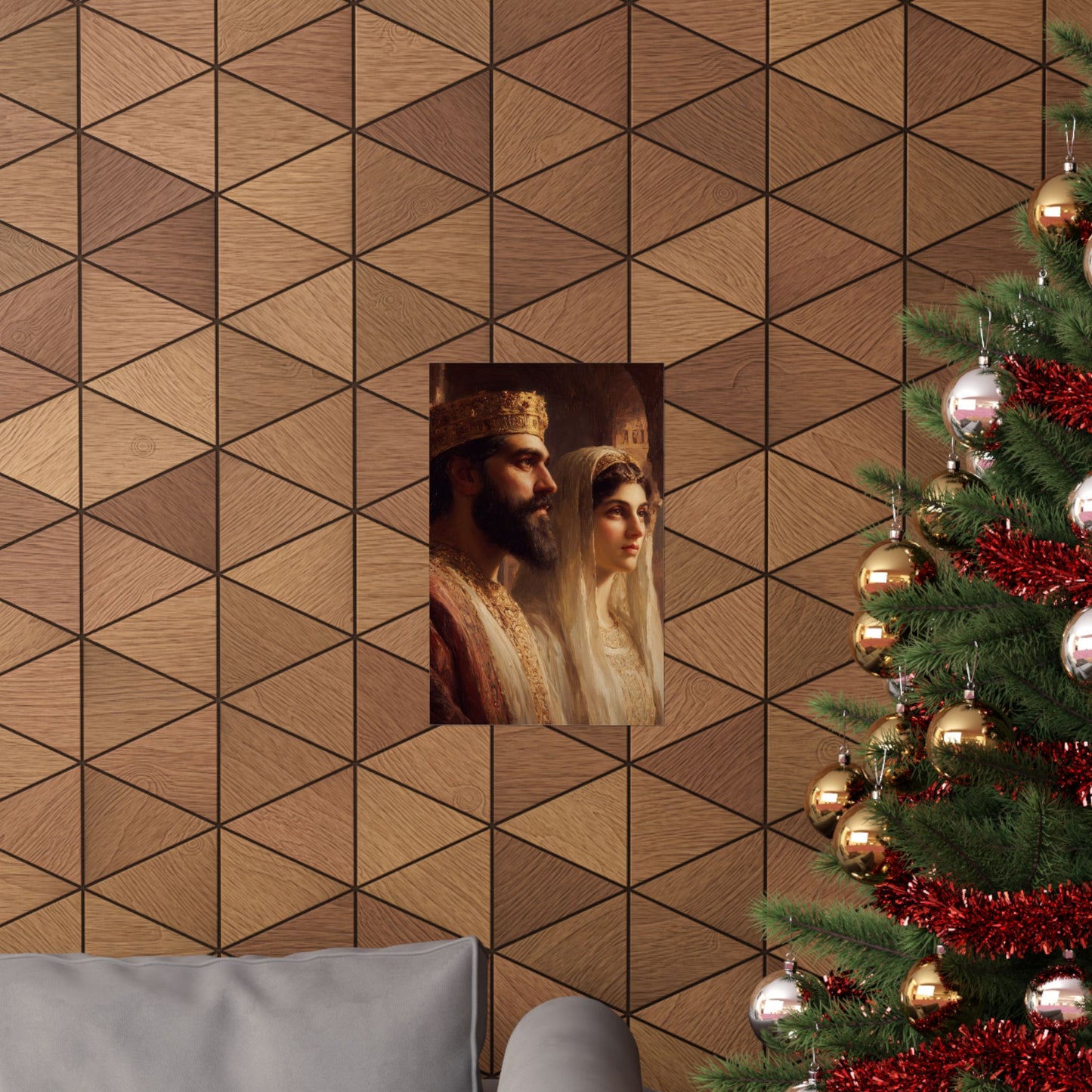 King Xerxes and Queen Esther - Sanctified Souls Print - Multiple Sizes - Premium Matte Vertical Posters
