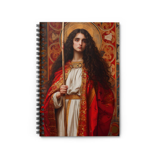 Saint Adela of Normandy Journal - Sanctified Souls Art - Religious Based Notebook - Spiral Notebook - Ruled Line