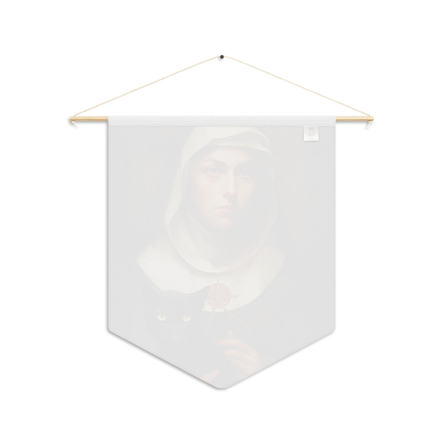 Saint Gertrude Wall Banner / Wall Hanging / Pennant - Unique Religious Wall Art - Prayer room art - Catholic Art - Large Print - 18" x 21"