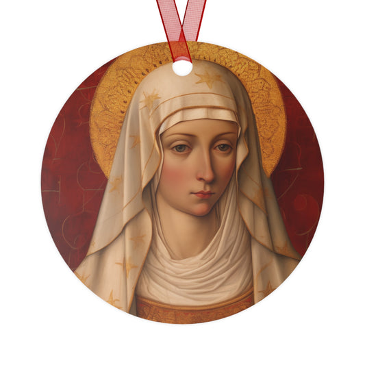 Saint Isidora - The Fool for Christ Metal Ornament - Religious Holiday Christmas Ornament and Keepsake - Catholic Prayer Ornament
