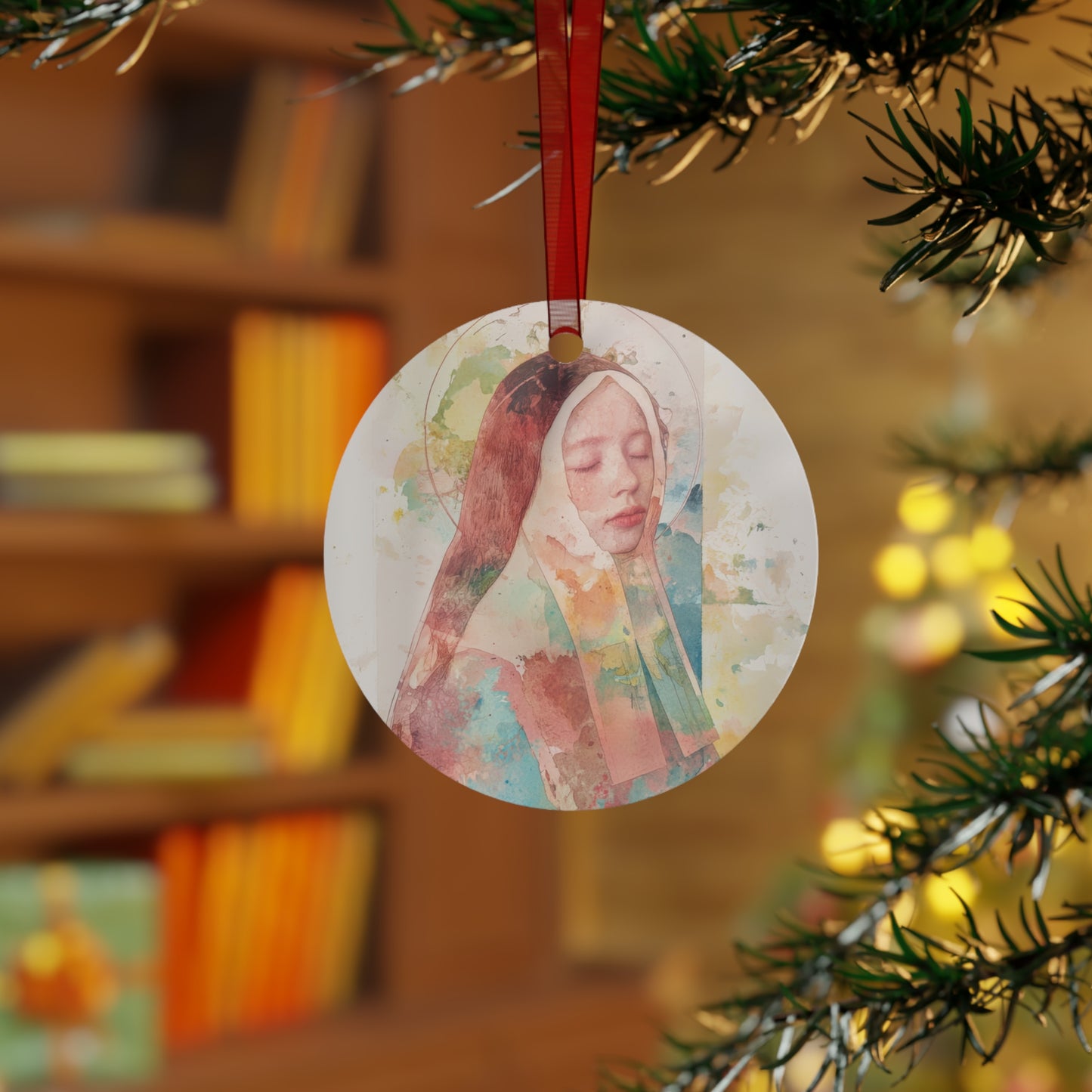 Saint Bernadette Ornament - Religious Holiday Christmas Ornament and Keepsake - Double sided Keepsake