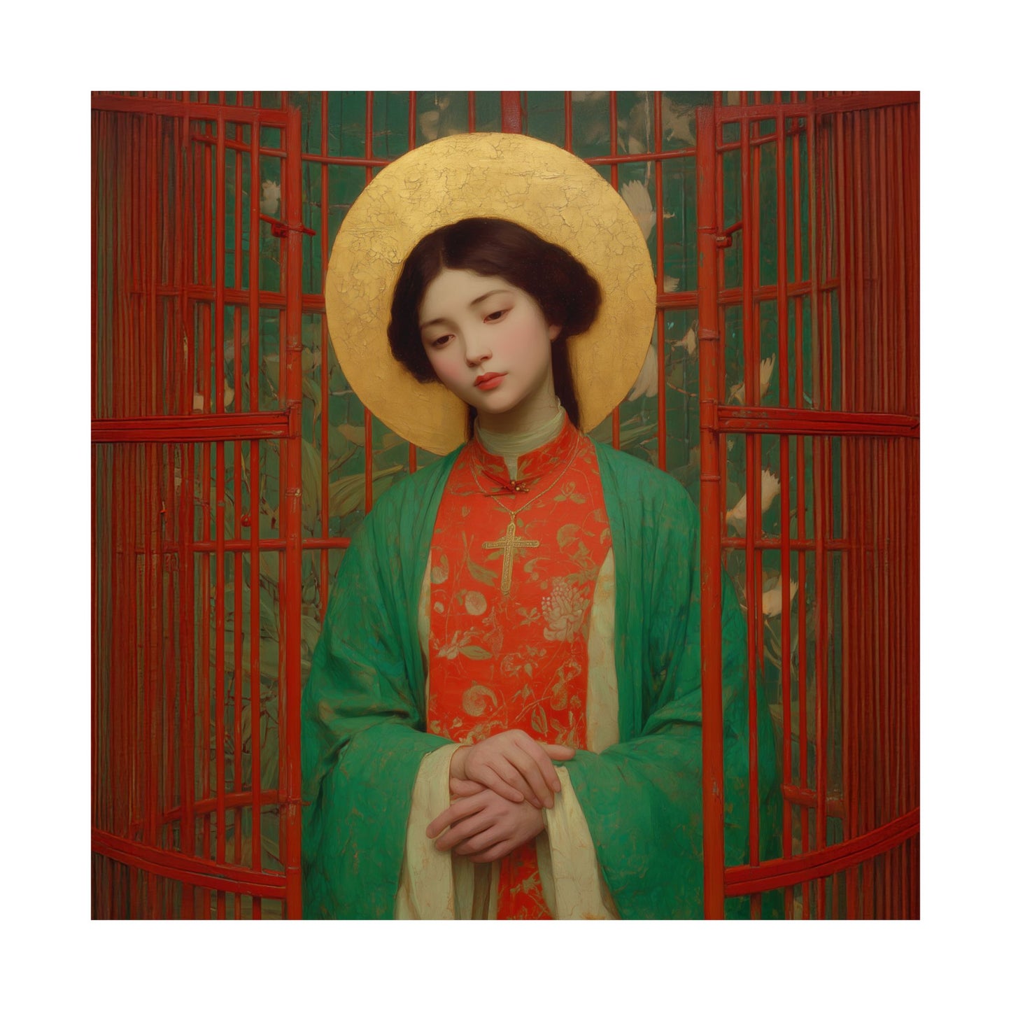 Saint Agnes Tsao Kou Ying  - Sanctified Souls Print - Multiple Sizes - Premium Posters - Catholic Art - Christian Home Decor Artwork