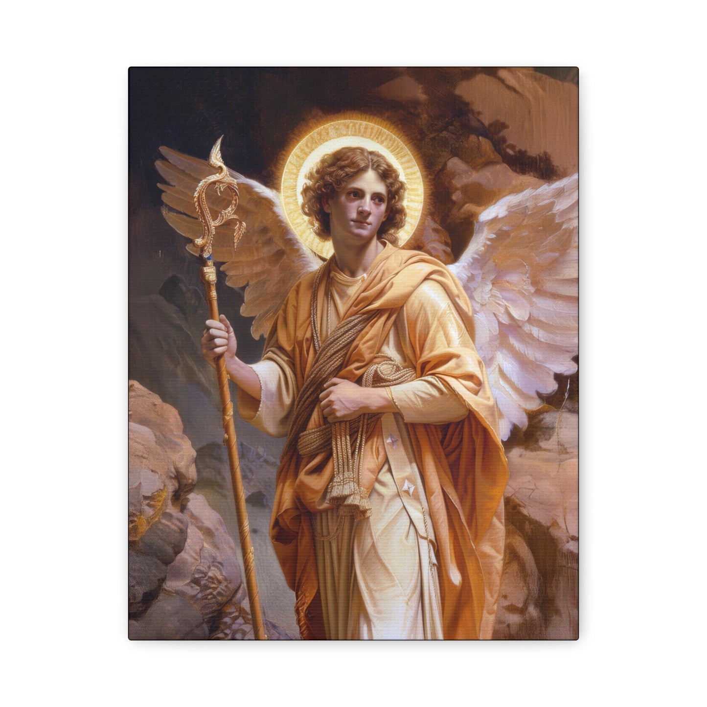 Saint Raphael the Archangel - Gallery Wrapped Canvas - Print - Religious Art for your Home - Catholic