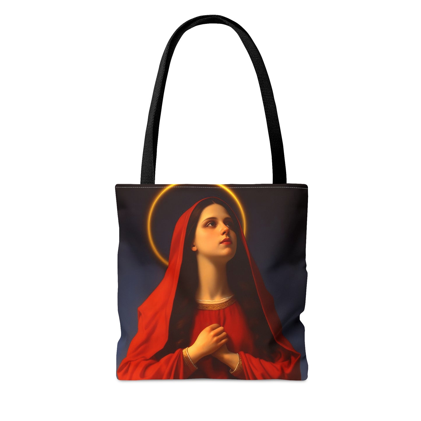 Mary the Blessed Virgin Tote Bag - Catholic faith inspired carry-all purse - day to day bag - Mary the Blessed Virgin - Double Sided