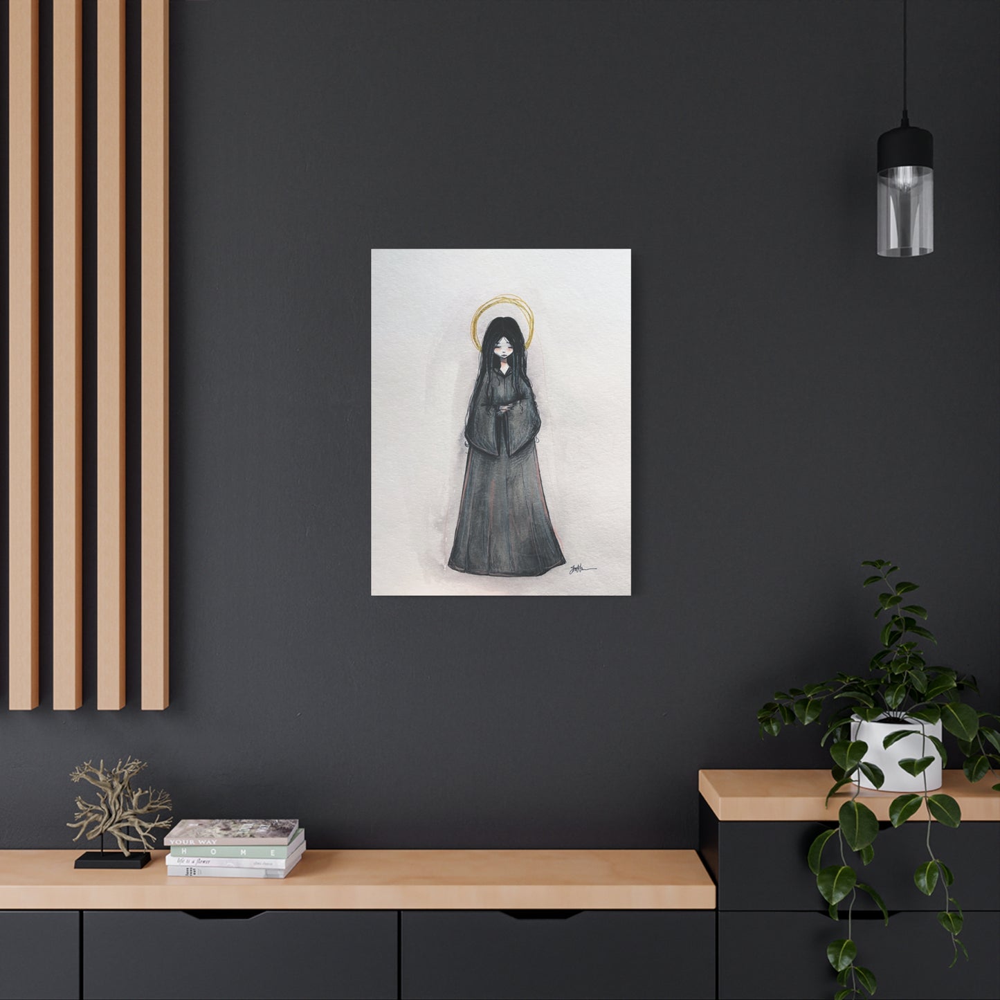 Blessed Mary Magdalen Kiota Hand-Drawn Catholic Canvas Print | Martyrs of Japan Sacred Art | Sanctified Solocosmo Religious Artwork
