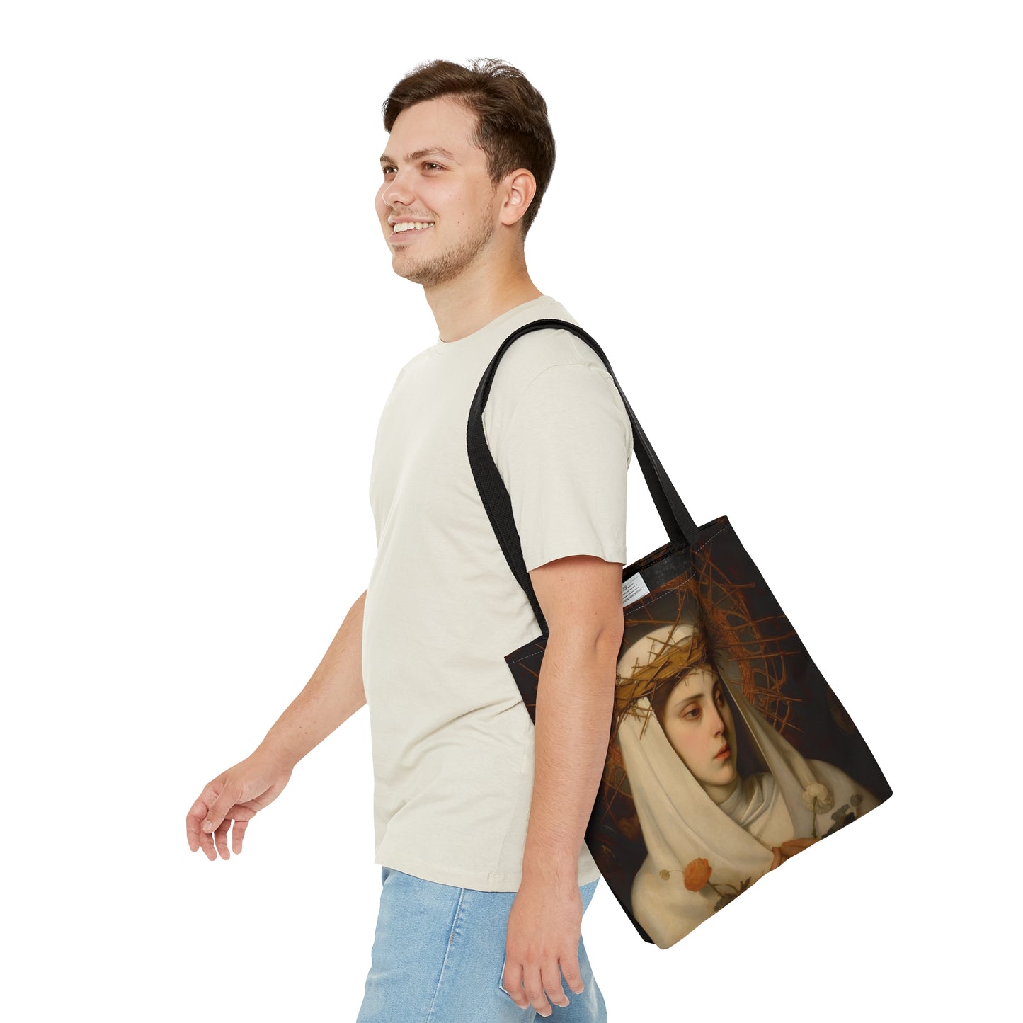 Saint Catherine of Siena Tote Bag - Large Medium Small Faith Art Bag -  Catholic Saint Purse - Carry All Bag - Religious Art Gift