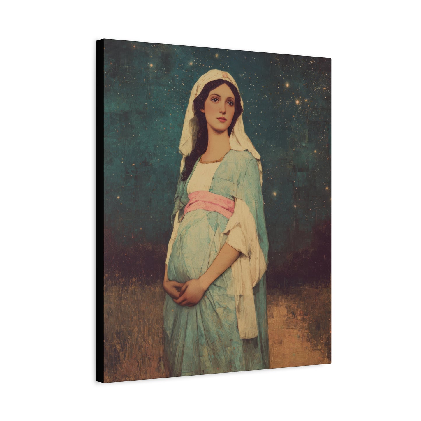 Our Lady of 'O' - Our Lady of Expectation - Mother Mary - Marian Art - Gallery Wrapped Canvas - Print - Catholic Art Print