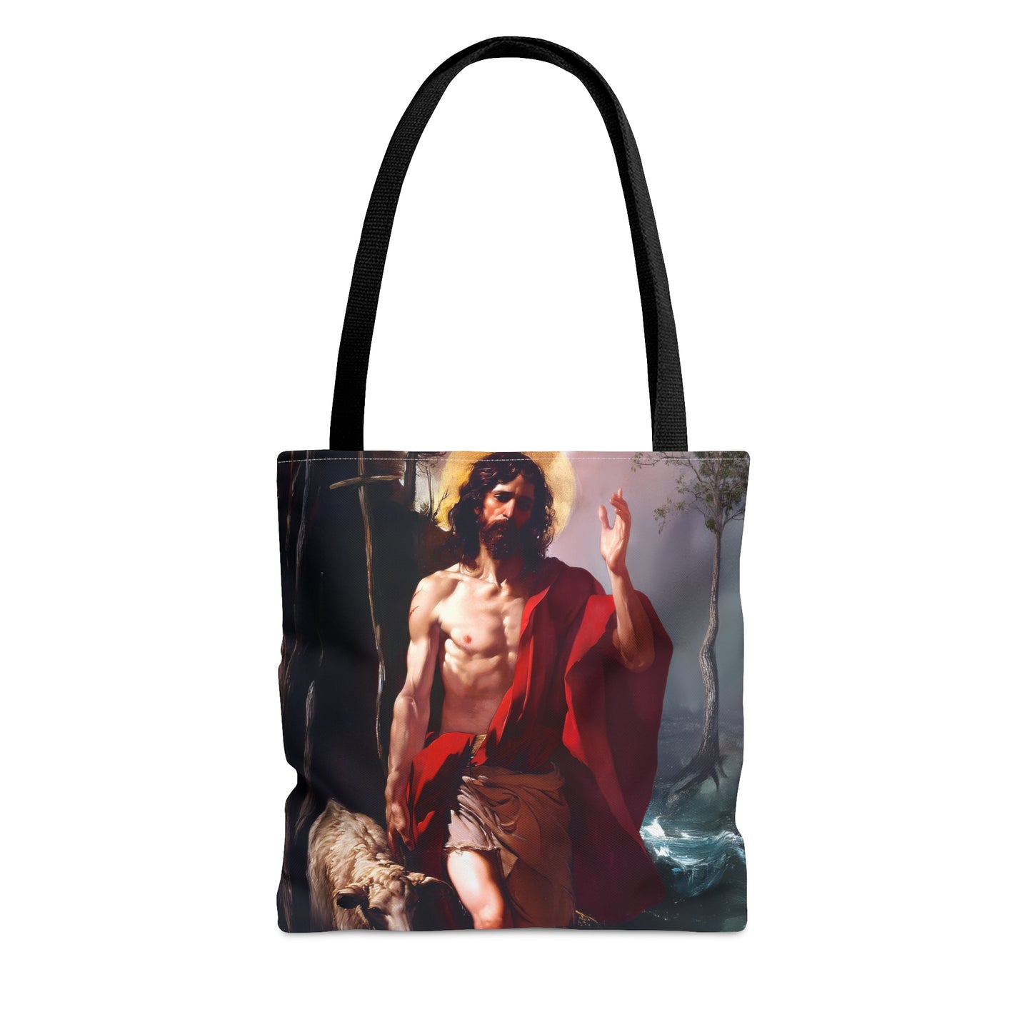 Saint John the Baptist  - Tote Bag - Large Medium Small Faith Art Bag - Bible Study Faith Purse - Double Sided