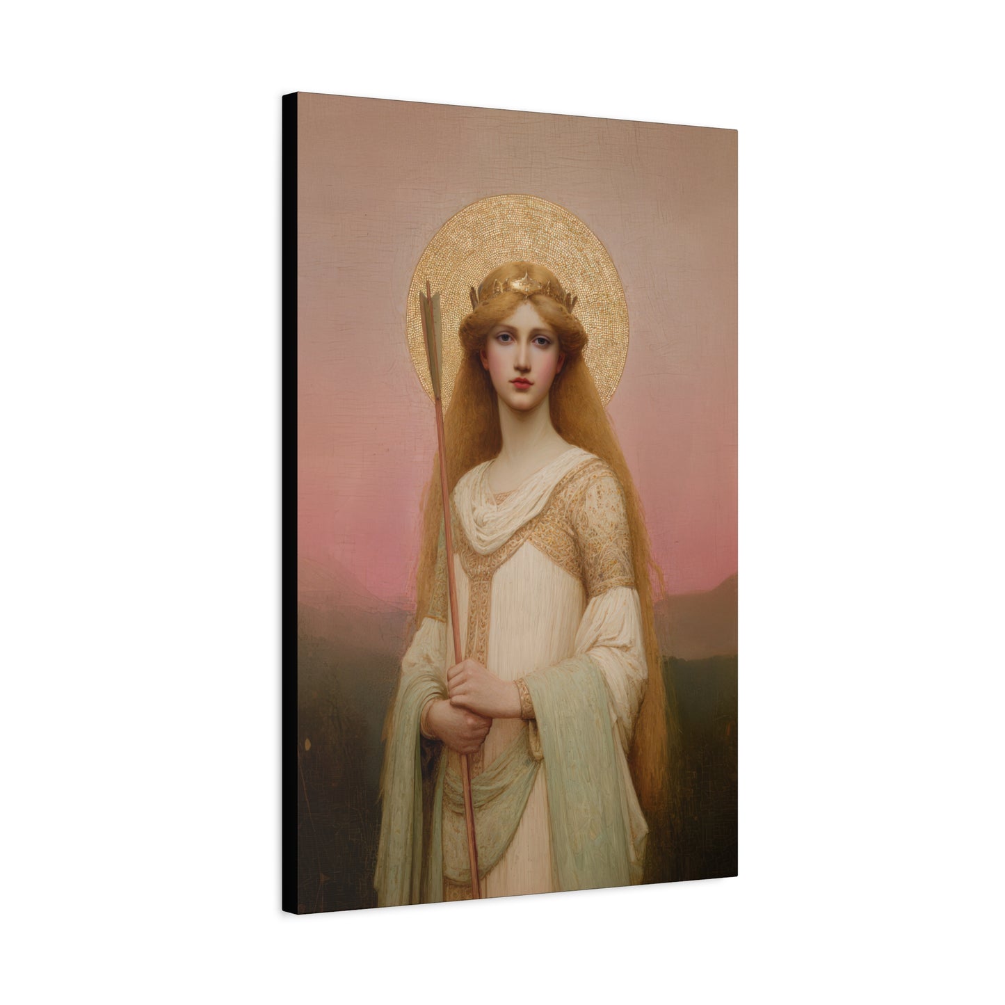 Saint Ursula -  Museum Wrapped Canvas - Sanctified Souls Print - Religious Art for your Home - Catholic Patron Saint Art