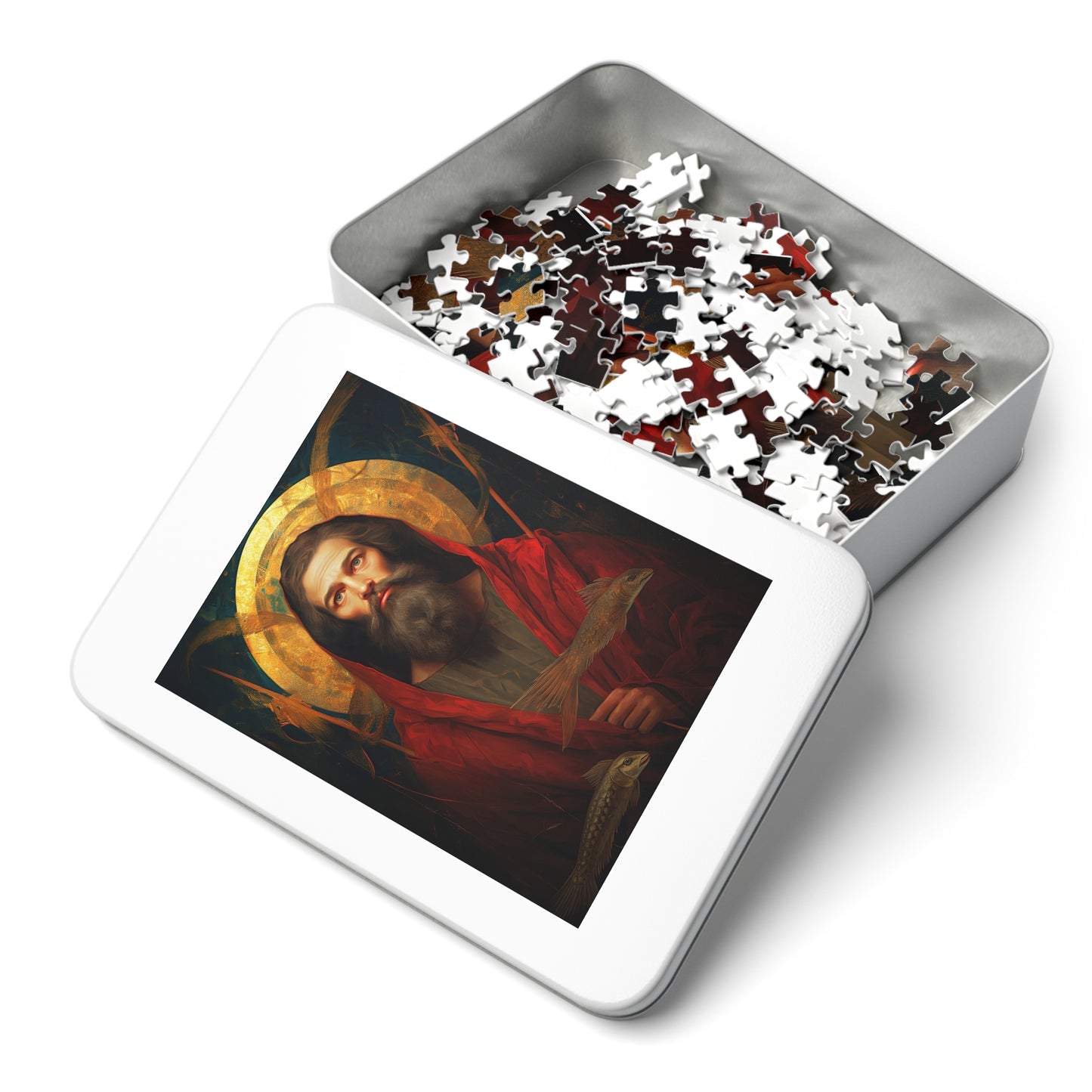Saint Andrew - Puzzle and Keepsake Tin - Religious Jigsaw Puzzle (30, 110, 252, 500,1000-Piece) - Religious Puzzle