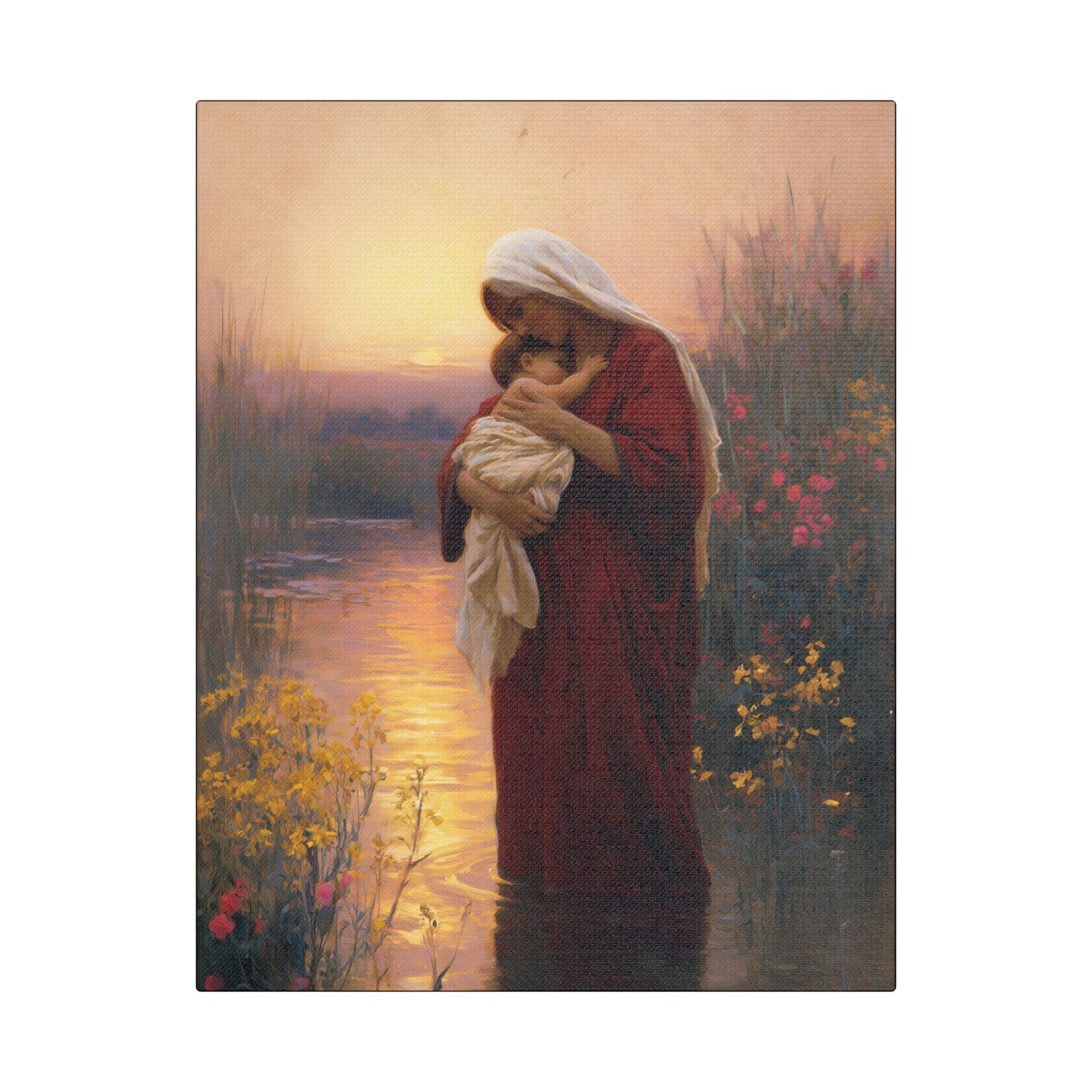 Saint Elizabeth, Mother to John the Baptist -  Museum Wrapped Canvas Print - Multiple Sizes - Catholic Home art Matte Canvas