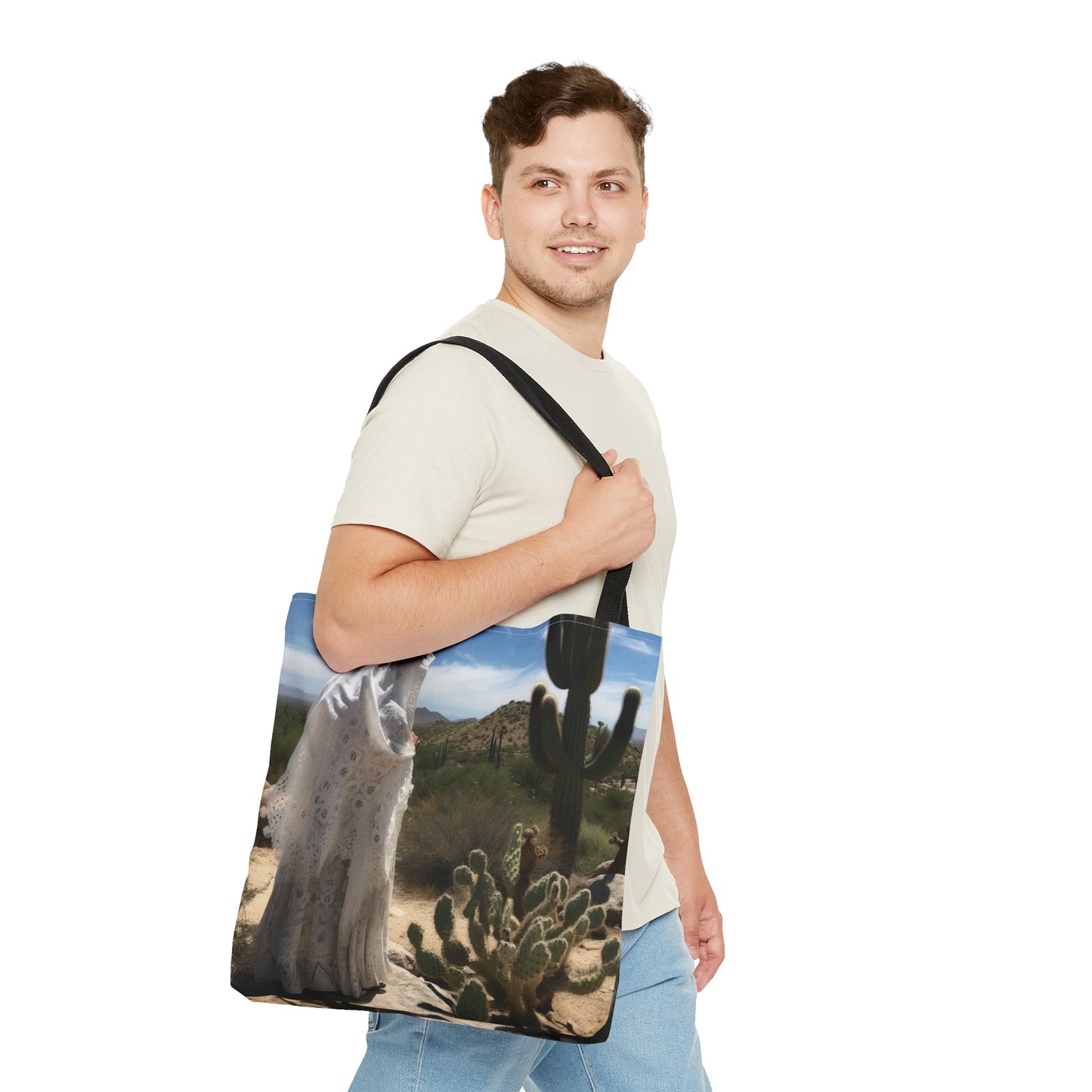 Saint Amma Sarah of the Desert Tote Bag - Catholic faith inspired carry-all purse - day to day bag - Desert Mothers Series