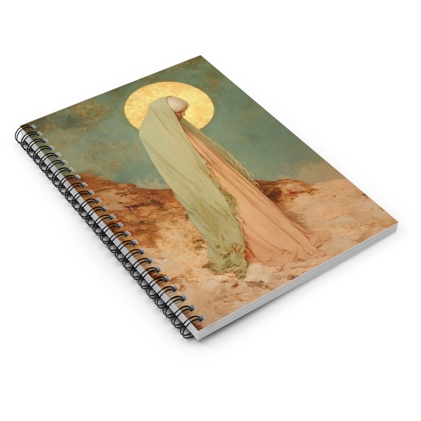Saint Melania the Elder - Desert Mother - Sanctified Souls Art - Religious Based Notebook - Spiral Notebook