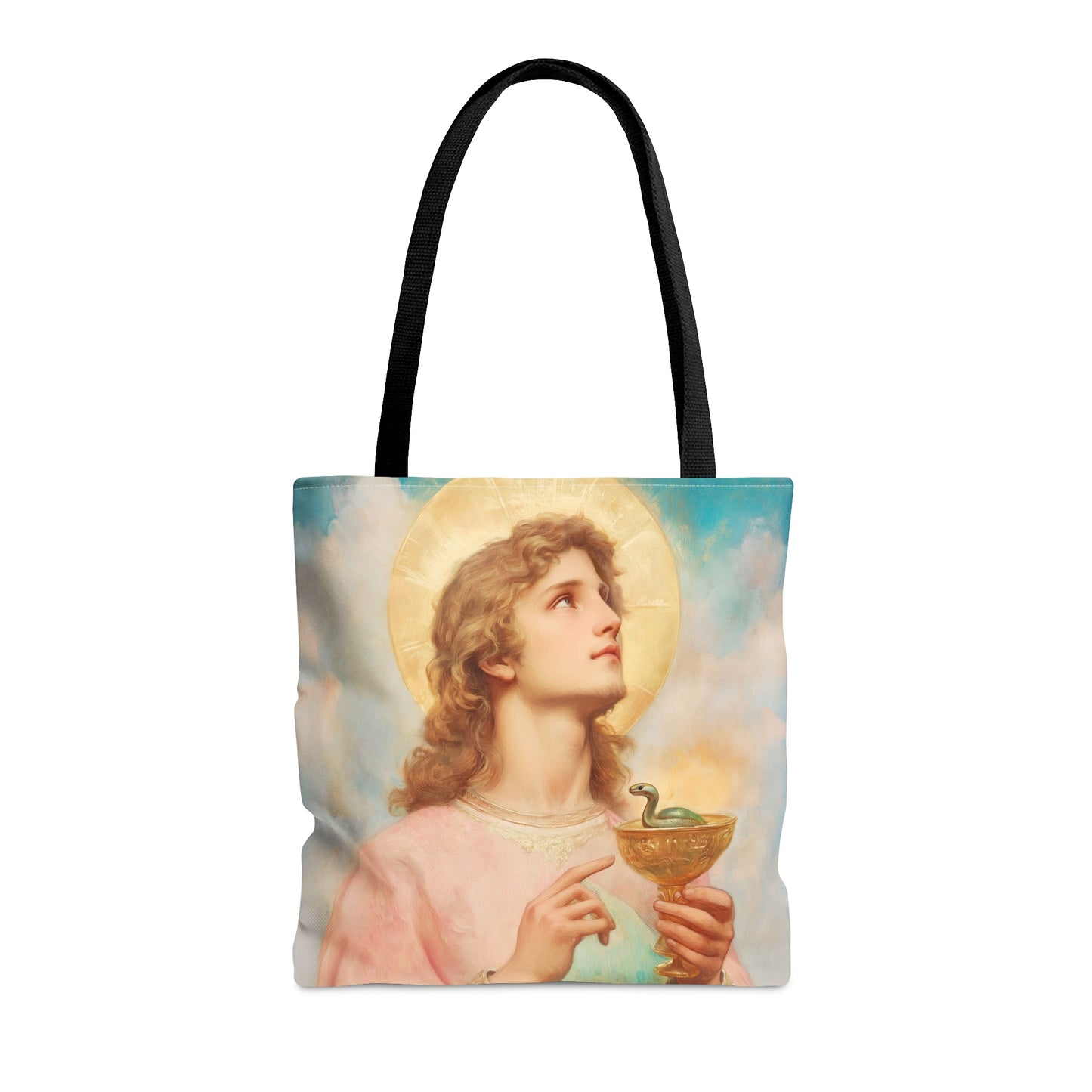 Saint John the Apostle Tote Bag - Large Medium Small Faith Art Bag - Re usable Tote Purse - Double Sided - Catholic Art Bag