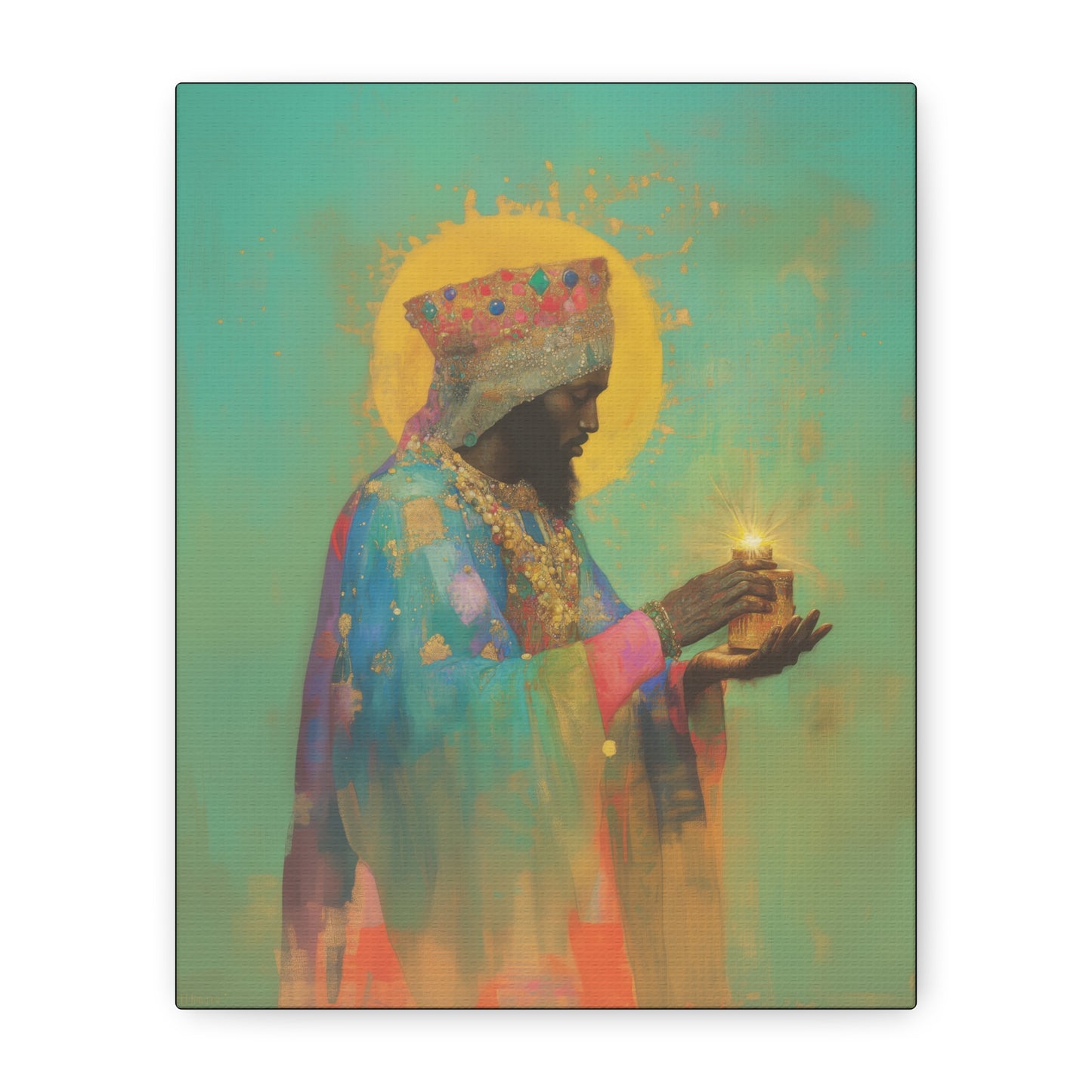 Balthazar and the Gift of Foretold Sorrow - 3 Wise Men - Gallery Wrapped Canvas - Print - Religious Art for your Home - Catholic
