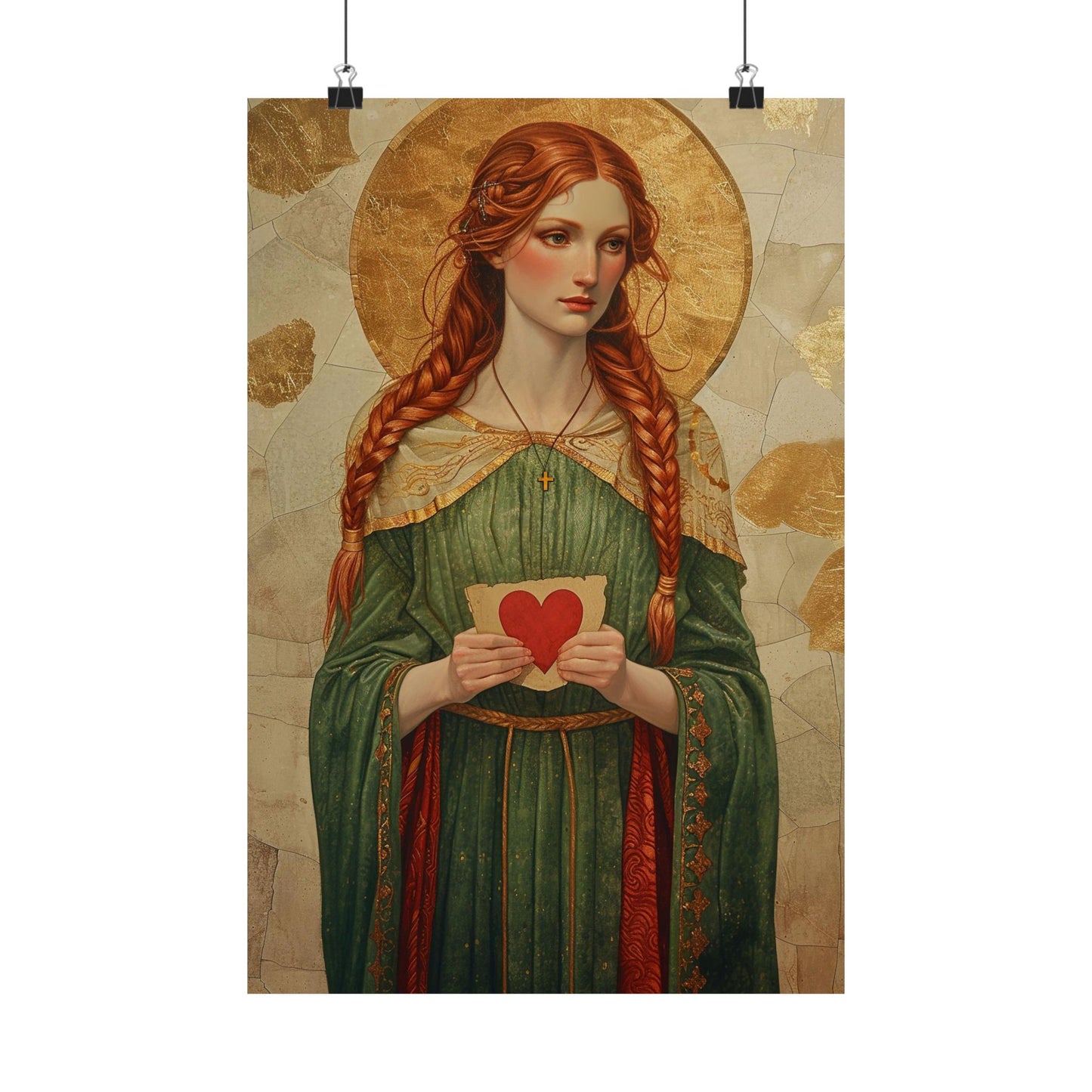 Saint Dwynwen - Sanctified Souls Print - Multiple Sizes - Premium Matte Vertical Posters - Patron Saint of Lovers