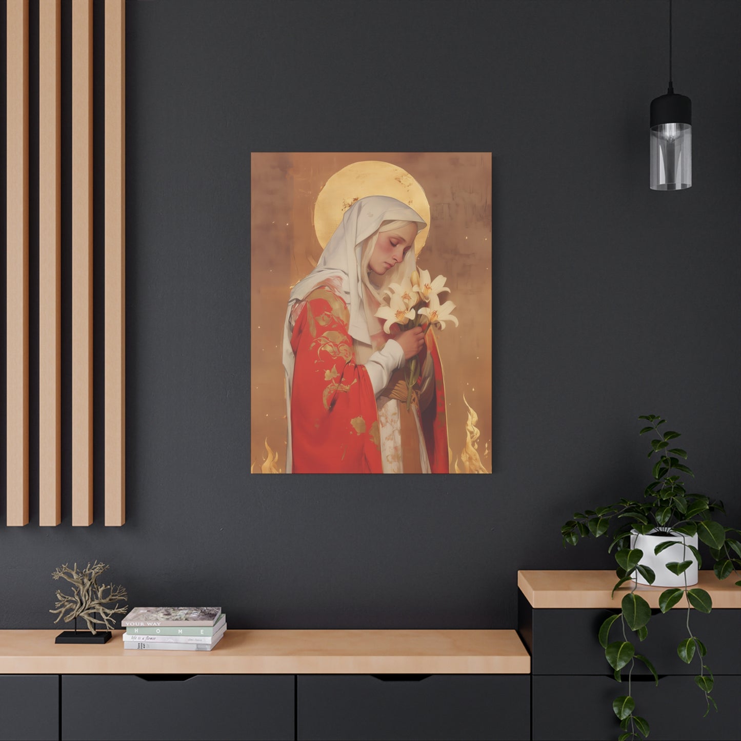 Saint Faith of Agen - Gallery Wrapped Canvas - Print - Religious Art for your Home - Catholic Art