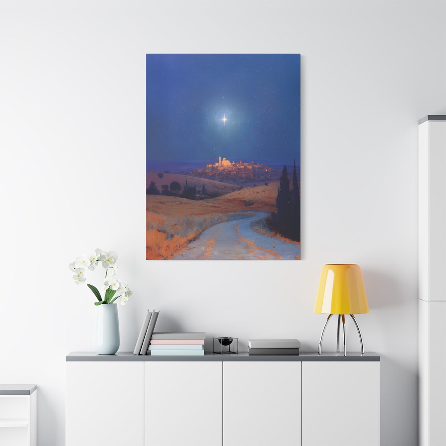 Bethlehem Wrapped in the Light of His Coming - Gallery Wrapped Canvas - Print - Religious Art for your Home - Catholic