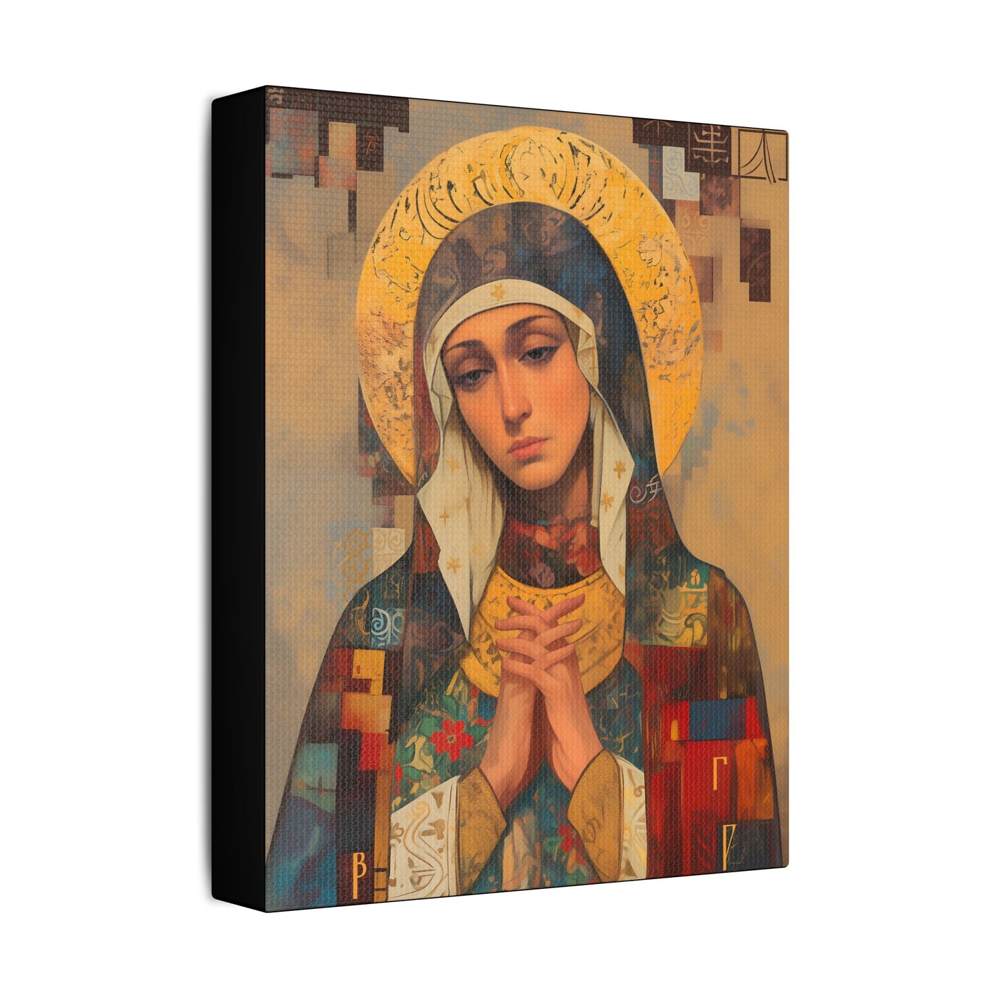 Virgin Mary - Holy Mother of Grace  - Museum Wrapped Canvas - Print - Religious Art for your Home - Catholic art print