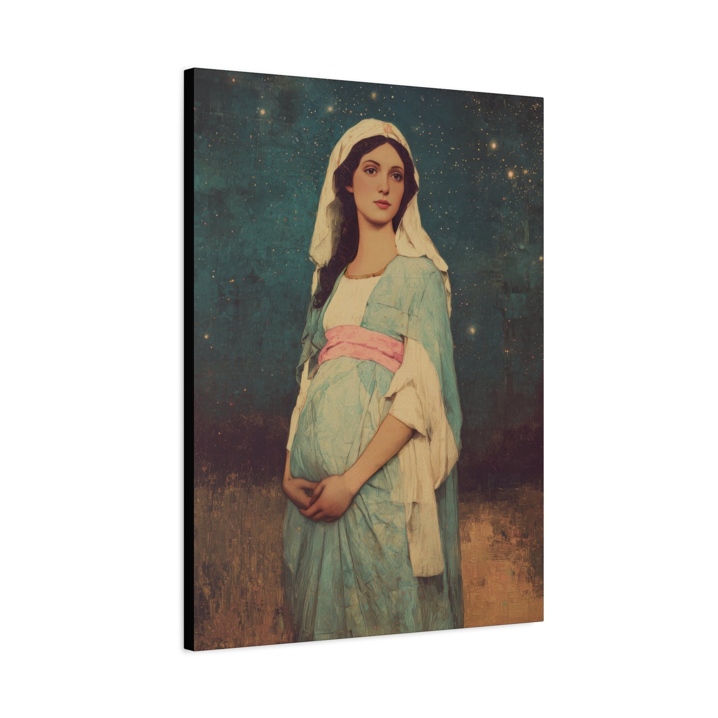 Our Lady of 'O' - Our Lady of Expectation - Mother Mary - Marian Art - Gallery Wrapped Canvas - Print - Catholic Art Print