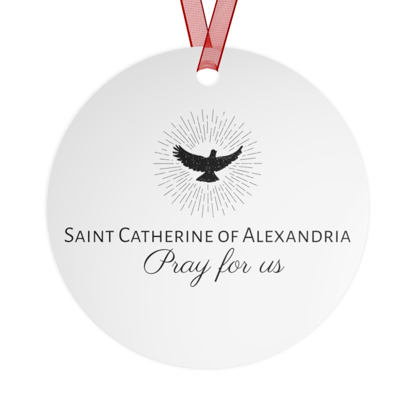 Saint Catherine of Alexandria - Religious Holiday Christmas Ornament and Keepsake - Double sided Keepsake Religious Ornament -