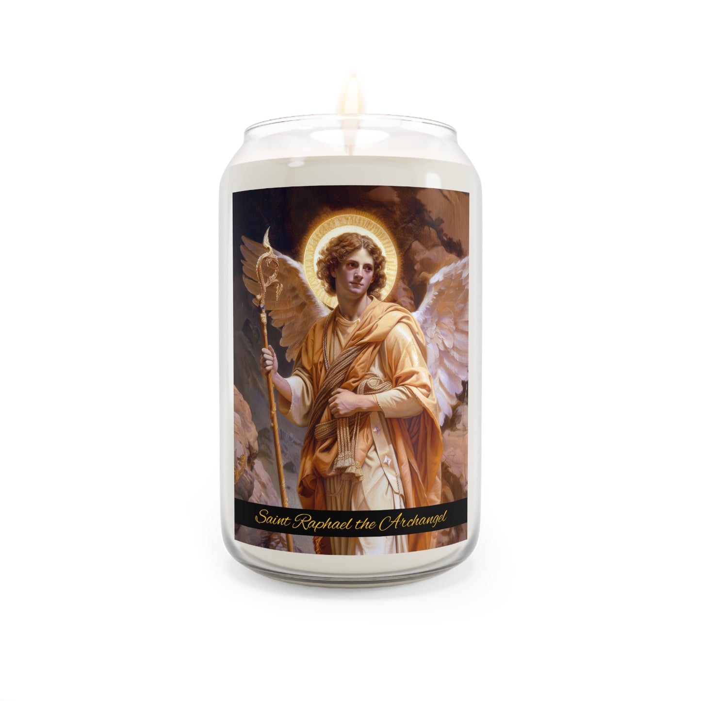 Saint Raphael the Archangel - Scented Prayer Candle, 13.75oz - Tall Size - Religious Prayer Candle