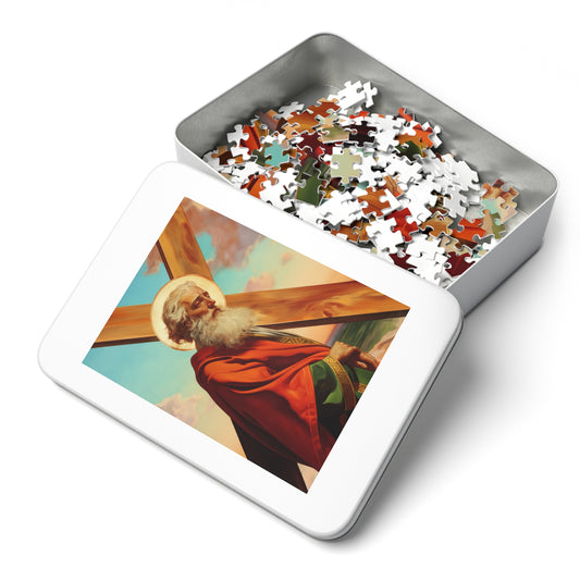 Saint Andrew the Apostle - Puzzle and Keepsake Tin - Religious (30, 110, 252, 500,1000) - Religious Puzzle - Gifts for Catholics