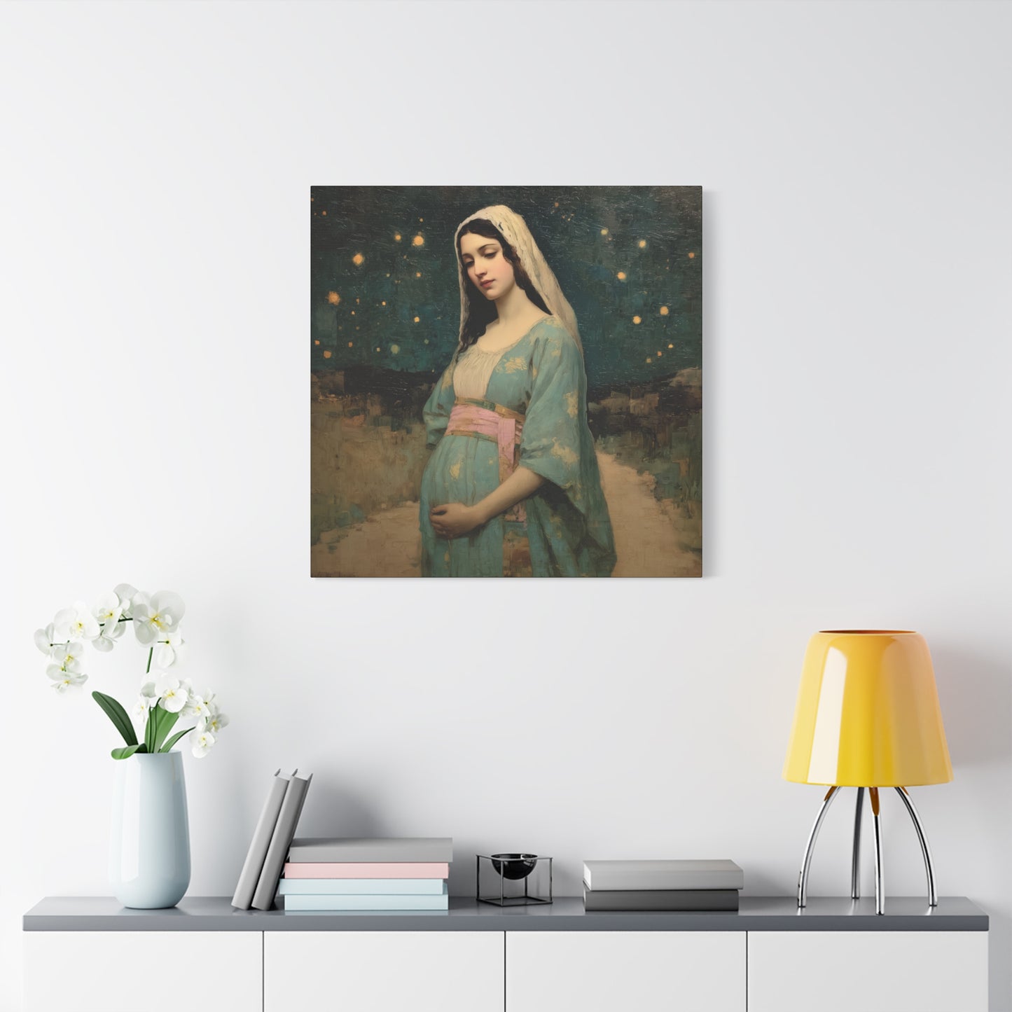 Our Lady of 'O' - Our Lady of Expectation - Mother Mary - Marian Art - Gallery Wrapped Canvas - Print - Catholic Art Print
