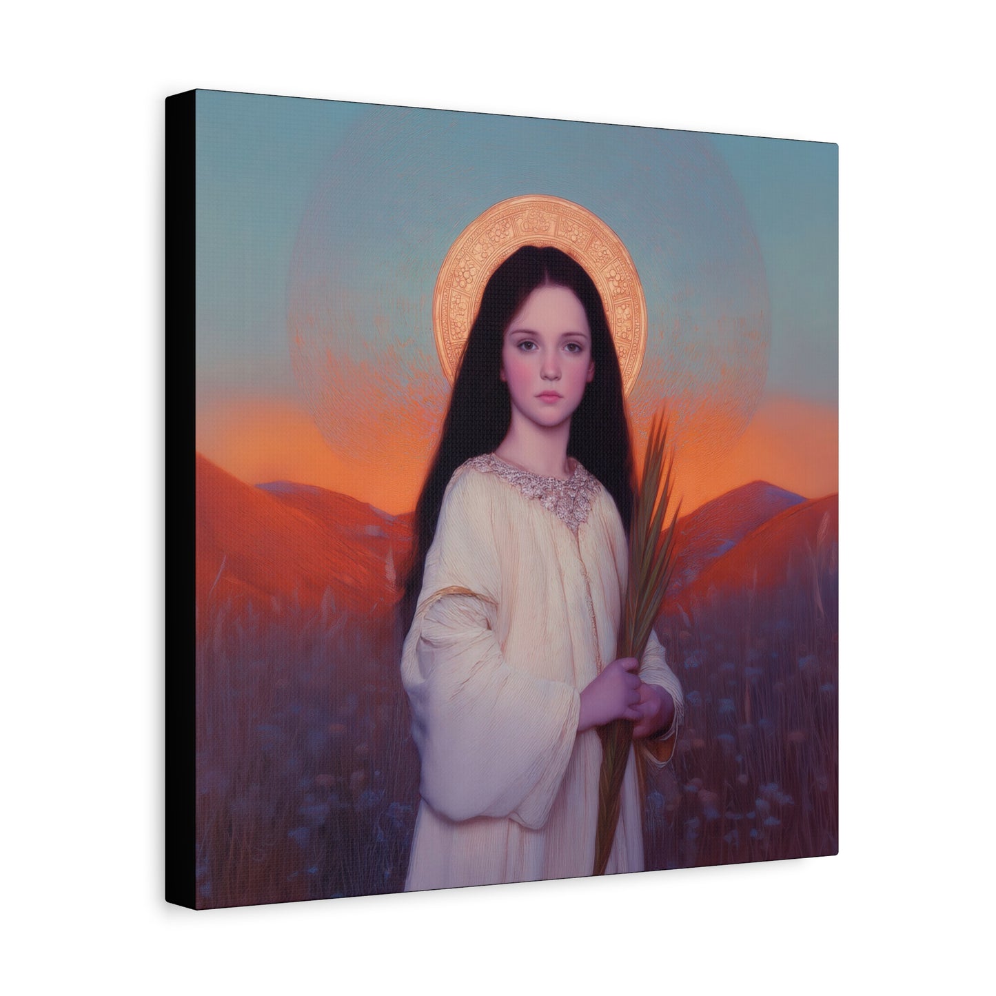 Saint Hope - Multiple Sizes - Catholic Home art - Museum Wrapped Canvas - Sanctified Souls Print - Martyr Saint