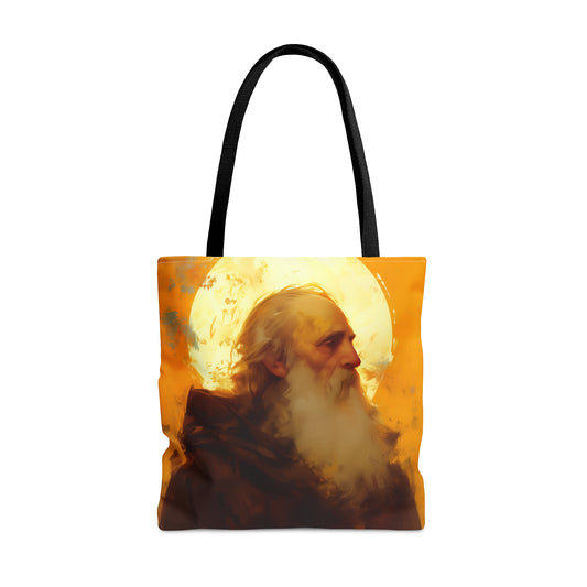 Saint Samson of Dol Tote Bag - Large Medium Small Faith Art Bag - Catholic Faith Purse - Religious Carry All - Re usable Bible Purse