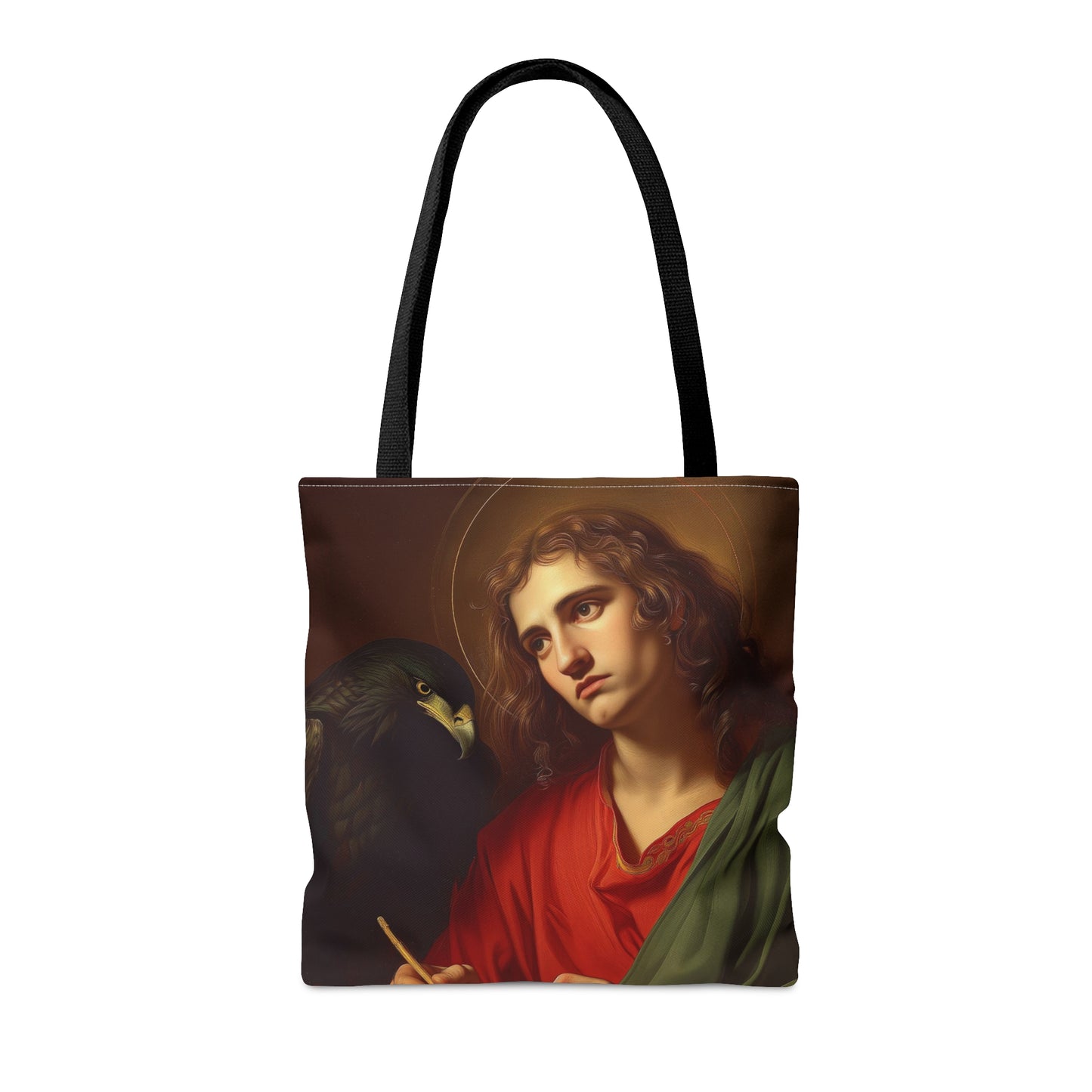 Saint John the Apostle Tote Bag - Large Medium Small Faith Art Bag - Re usable Tote Purse - Double Sided - Catholic Art Bag