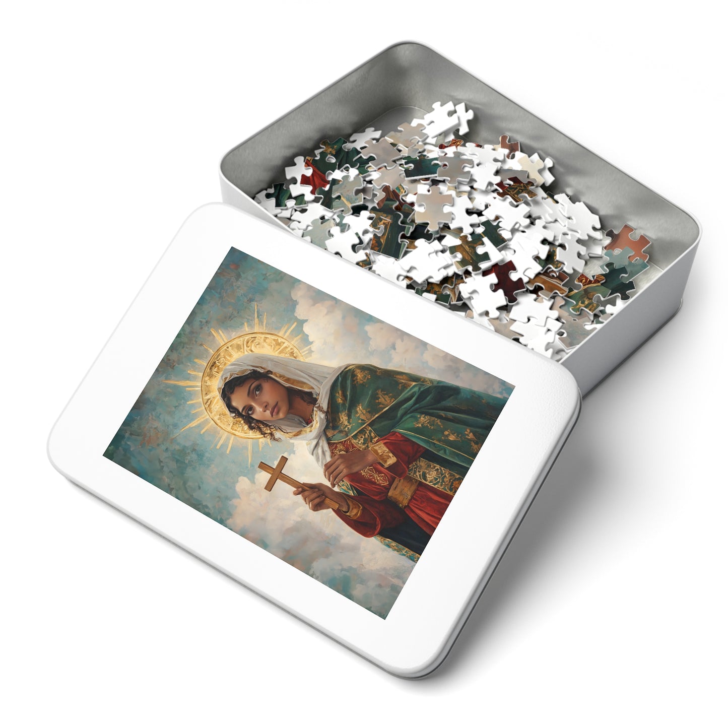 Saint Claudia - Puzzle and Keepsake Tin - Religious (30, 110, 252, 500,1000) - Religious Puzzle - Gifts for Catholic Families - Saints