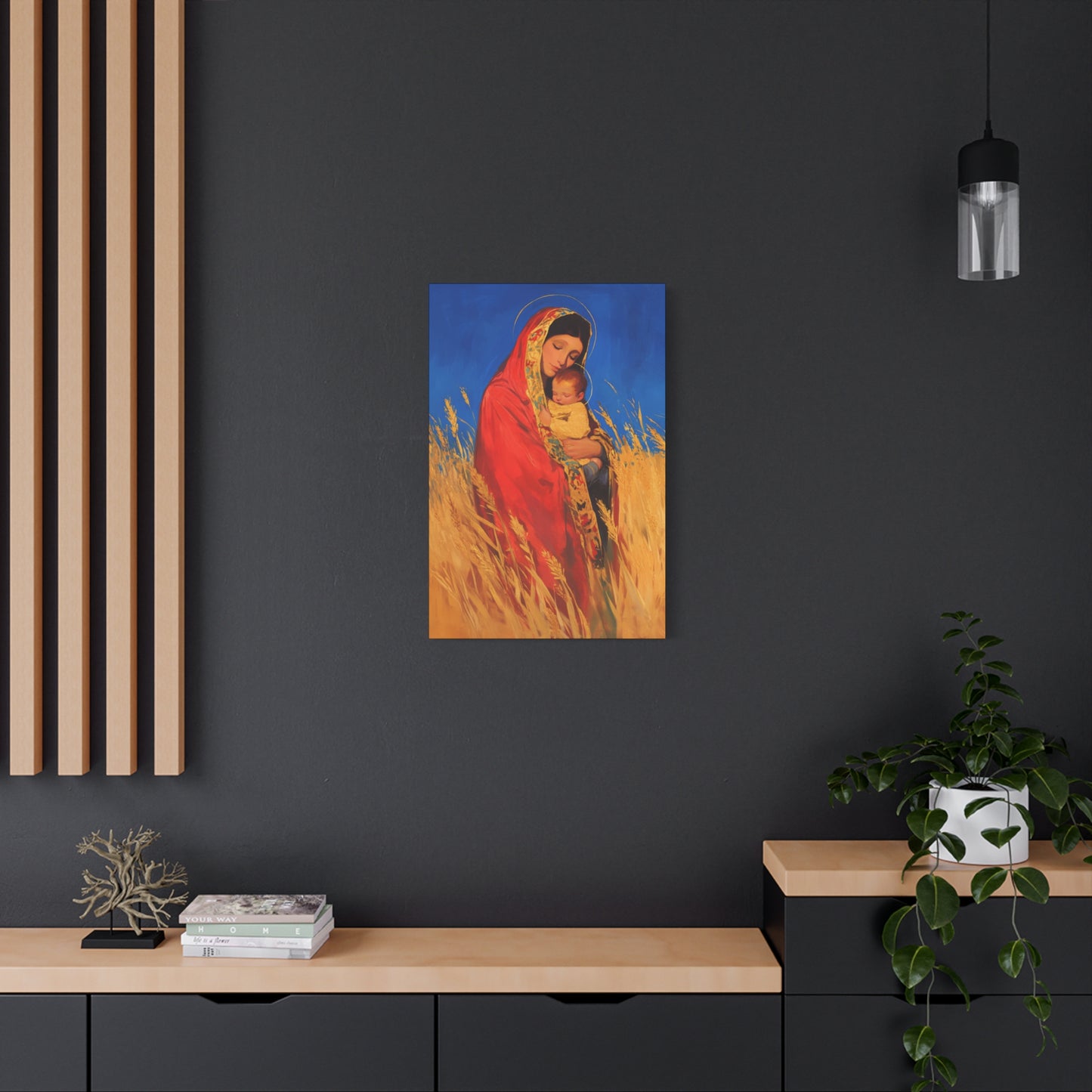 Our Lady of the Harvest  - Multiple Sizes - Catholic Home art - Museum Wrapped Canvas - Sanctified Souls Print