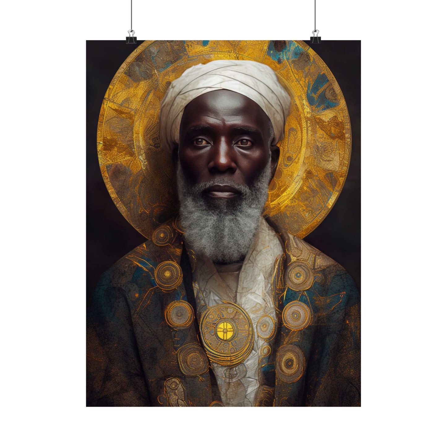 Saint Benedict the Moor Print - Sanctified Souls Print - Multiple Sizes - Premium Matte Vertical Posters
