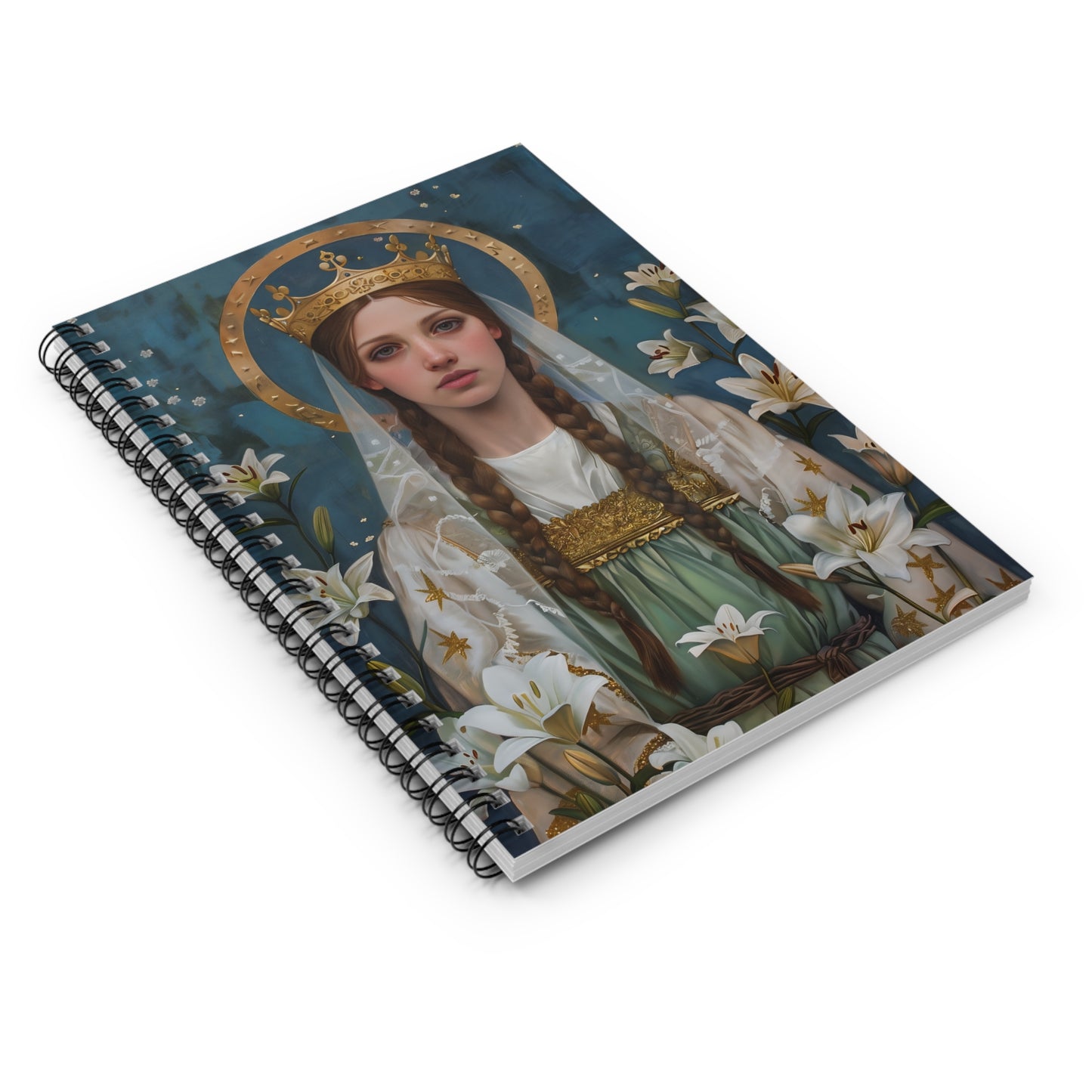 Saint Isabel of France Spiral Journal - Sanctified Souls Art - Religious Based Notebook - Spiral Notebook - Ruled Line
