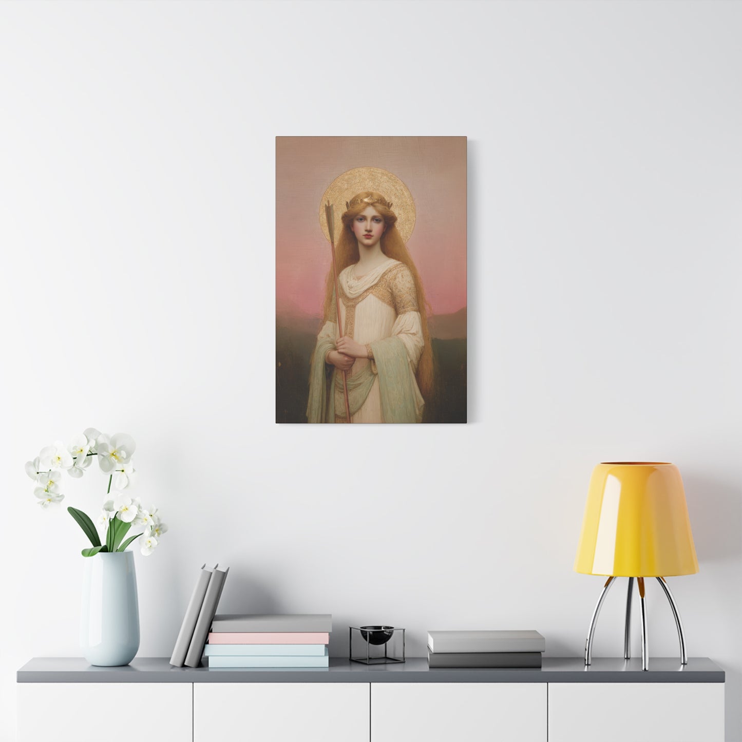 Saint Ursula -  Museum Wrapped Canvas - Sanctified Souls Print - Religious Art for your Home - Catholic Patron Saint Art