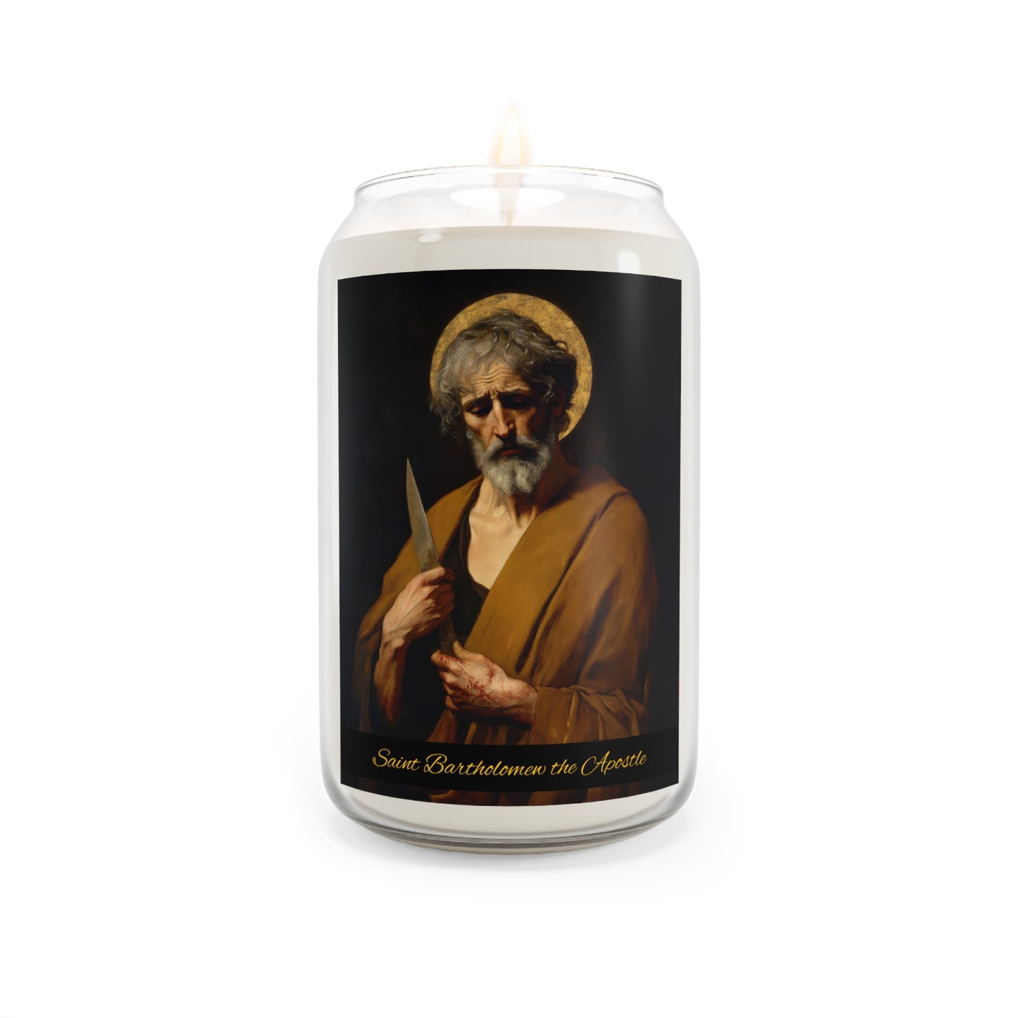 Saint Bartholomew the Apostle - Scented Prayer Candle, 13.75oz -  Candle - Catholic Art - prayer room Scented Candle - Religious Saint