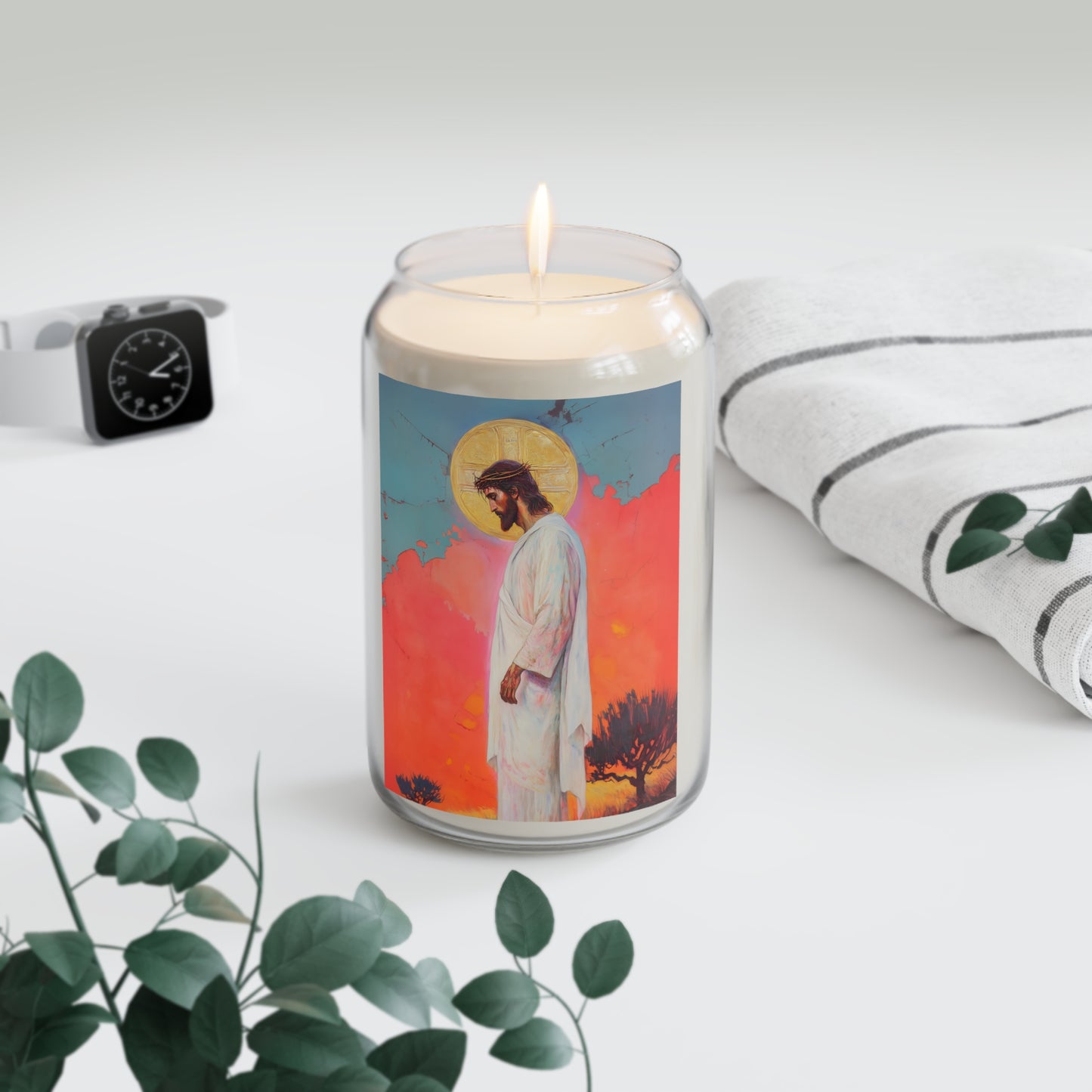 From the Tomb, Eternal Life - Scented Prayer Candle, 13.75oz - Tall Size - Religious Prayer Candle - Catholic Art