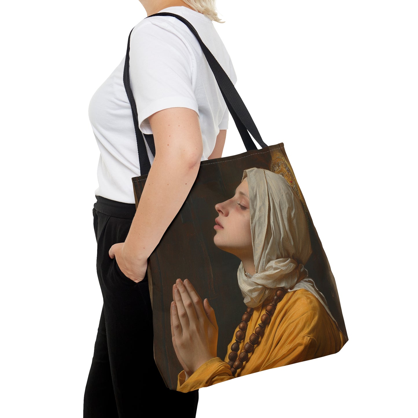 Saint Yvette of Huy - Purse - Three sizes - Large Medium Small Faith Art Bag - Catholic purse - Double Sided - Patron Saint Artwork