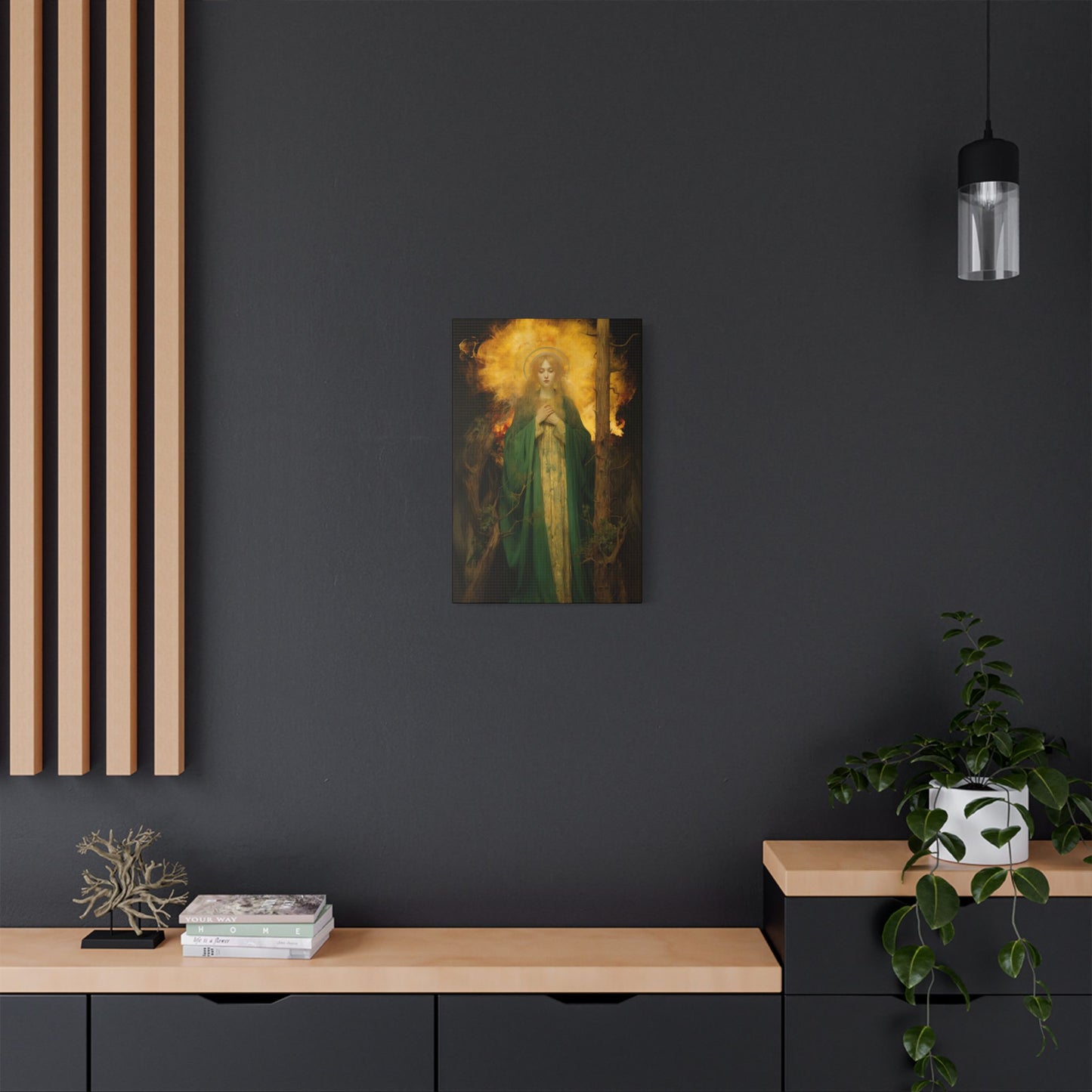 Saint Afra Canvas Print - Multiple Sizes - Catholic Home art - Museum Wrapped Canvas - Sanctified Souls Print