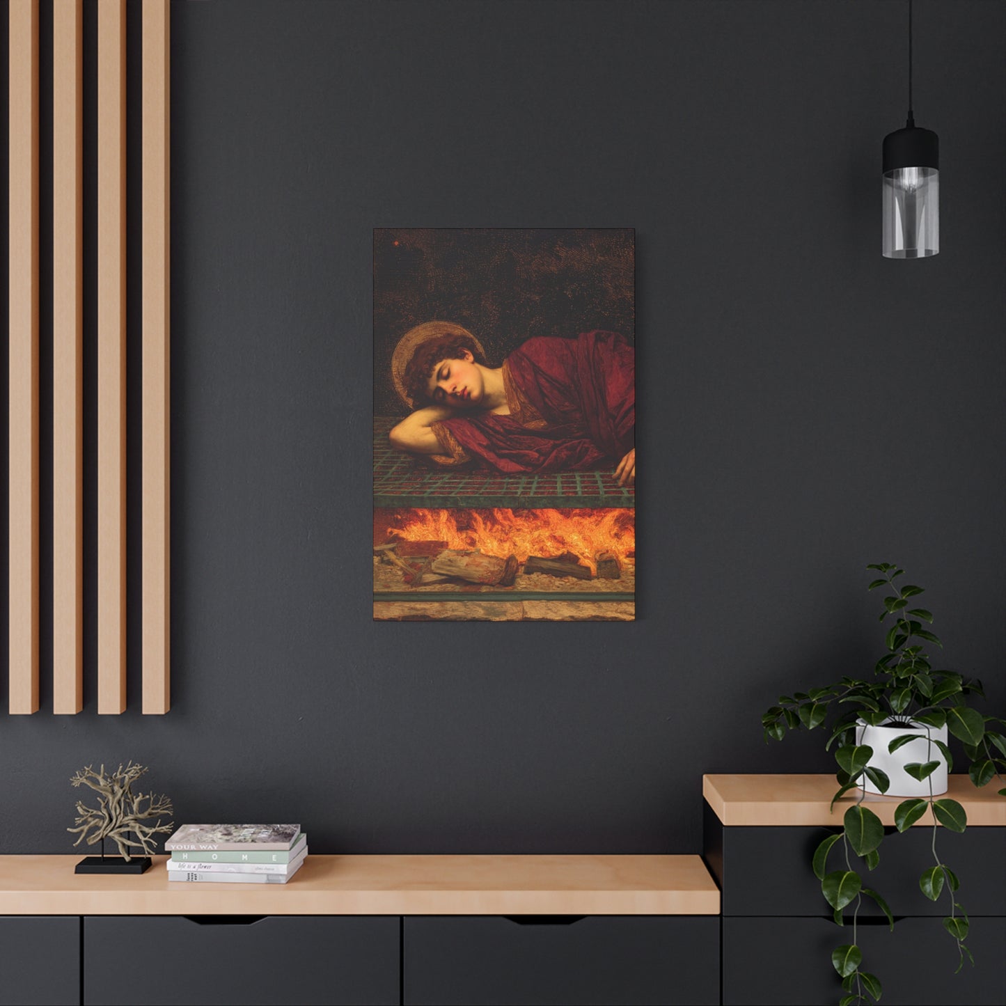 Saint Lawrence -  Museum Wrapped Canvas - Sanctified Souls Print - Religious Art for your Home - Catholic Patron Saint Art