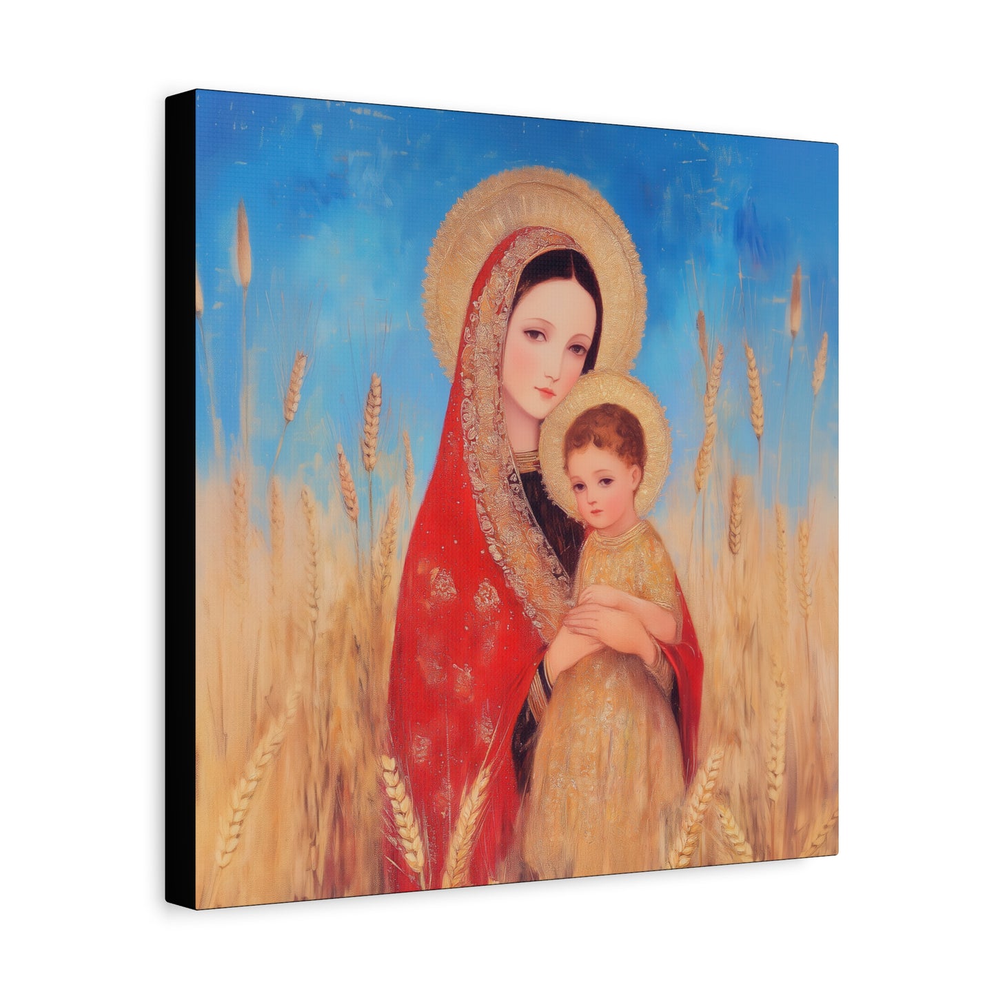 Our Lady of the Harvest  - Multiple Sizes - Catholic Home art - Museum Wrapped Canvas - Sanctified Souls Print