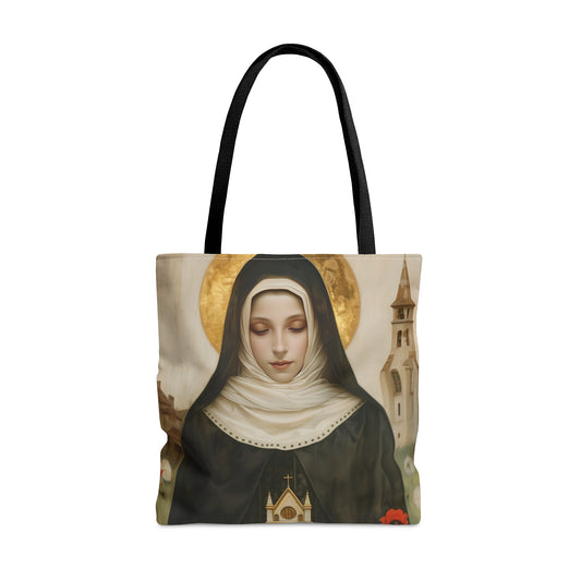 Saint Erentrude Tote Bag - Large Medium Small Faith Art Bag - Catholic Faith Purse - Religious Carry All Reusable Tote Bag